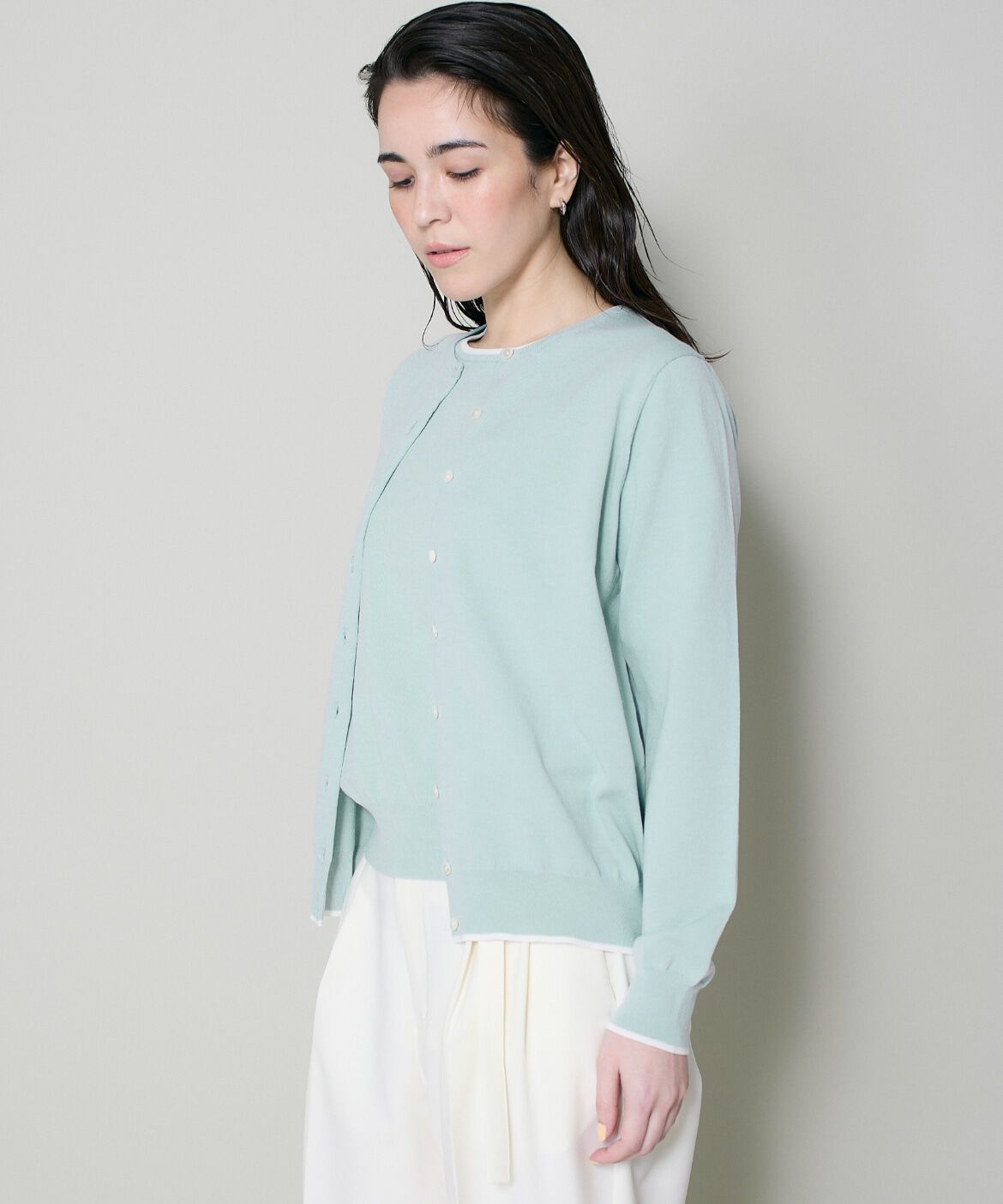 DAY by DAY it&rsquo;s international「配色クルーネックアンサンブル」|カーディガン|サックス3