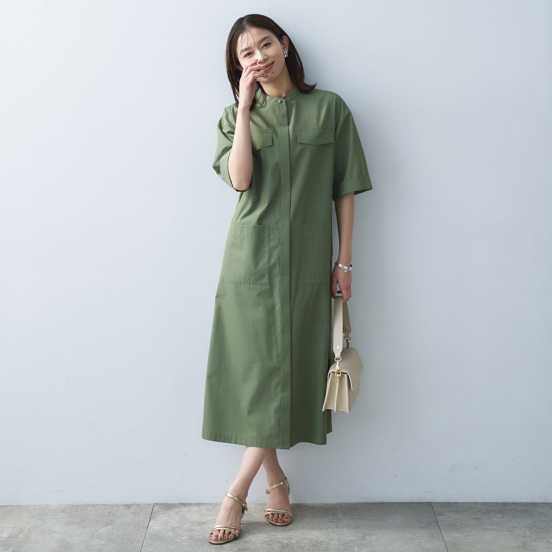 UNTITLED「シャンブレーシャツワンピース」|ワンピース|