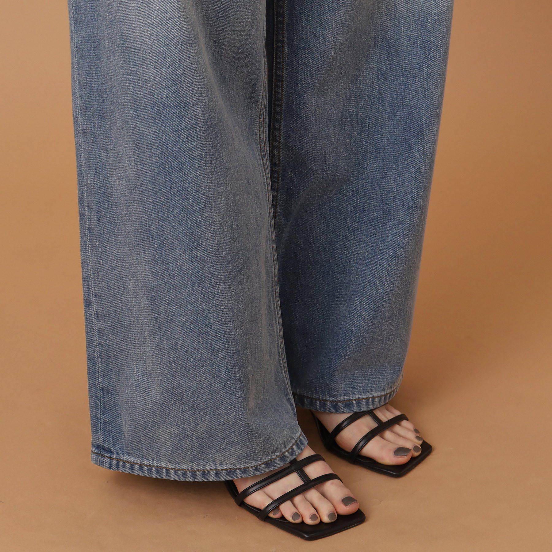 DRESSTERIOR「ヴィンテージ加工ワイドデニムパンツ」|デニム|