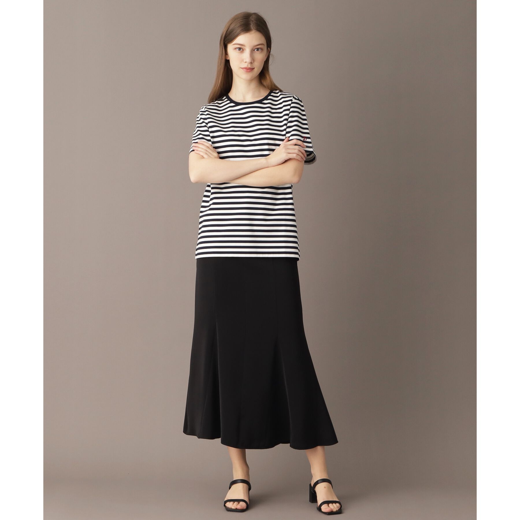 DRESSTERIOR「【接触冷感/抗菌防臭/消臭】アイスクリアコットンボーダーTシャツ」|Tシャツ・カットソー|