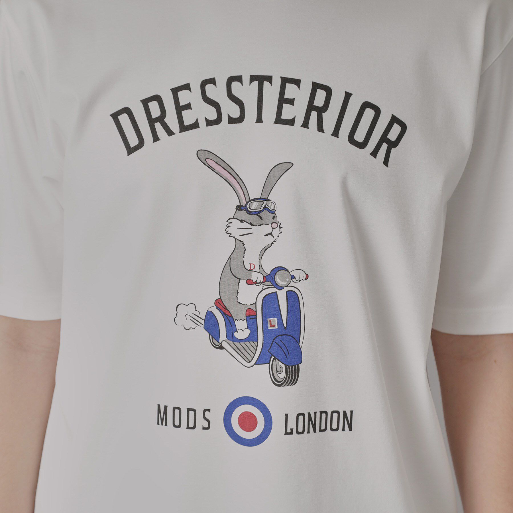 DRESSTERIOR「【接触冷感/抗菌防臭/消臭】ICE CLEAR COTTON ロンドンラビットTシャツ」|Tシャツ・カットソー|