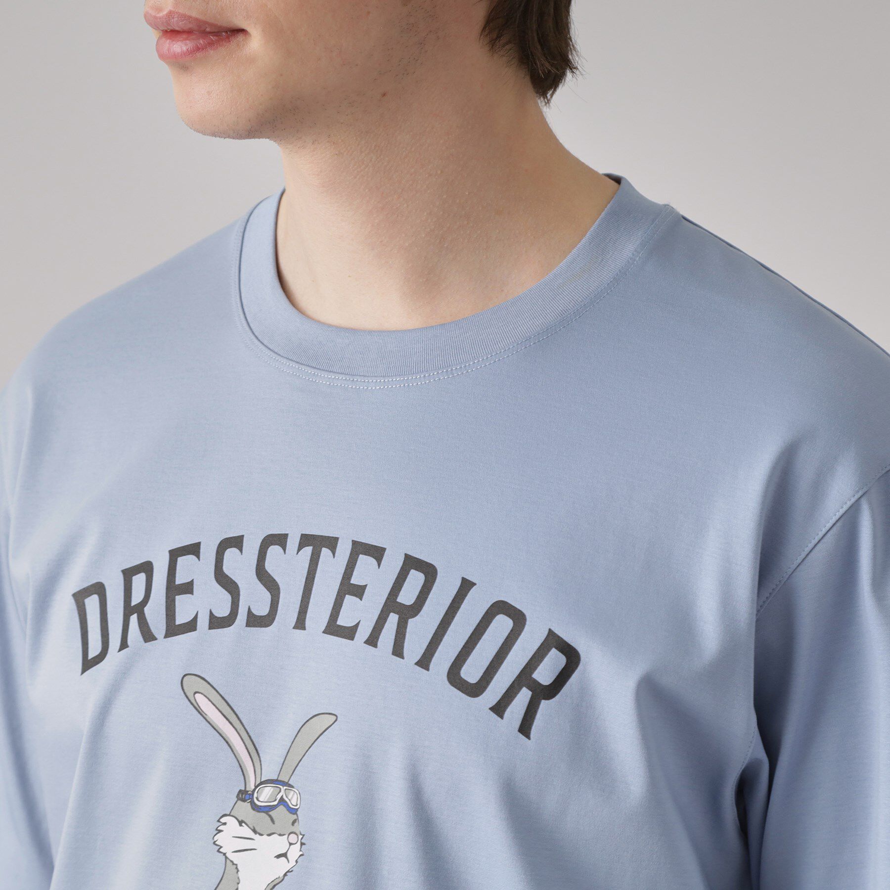 DRESSTERIOR「【接触冷感/抗菌防臭/消臭】ICE CLEAR COTTON ロンドンラビットTシャツ」|Tシャツ・カットソー|
