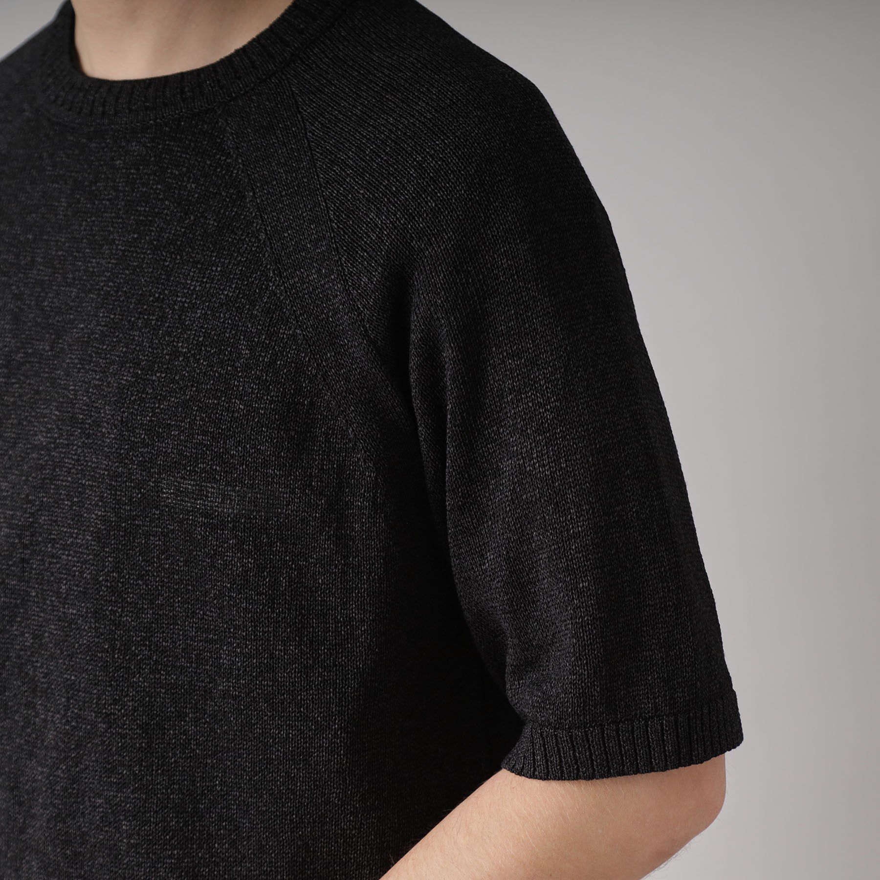 DRESSTERIOR「ペーパーコットン ハーフスリーブニット」|ニット・セーター|