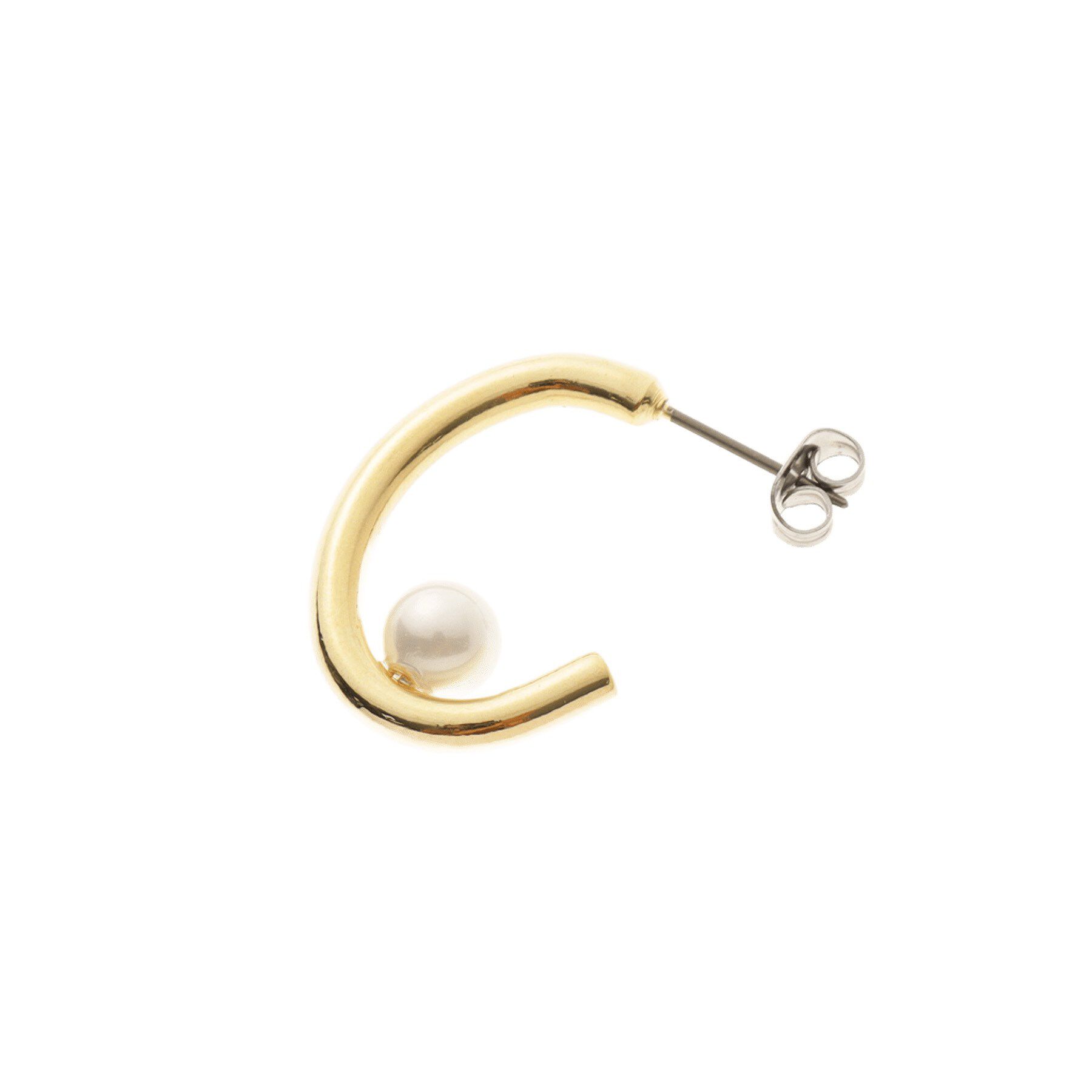 DRESSTERIOR「シェルパールゴールドCフープピアス」|ピアス|