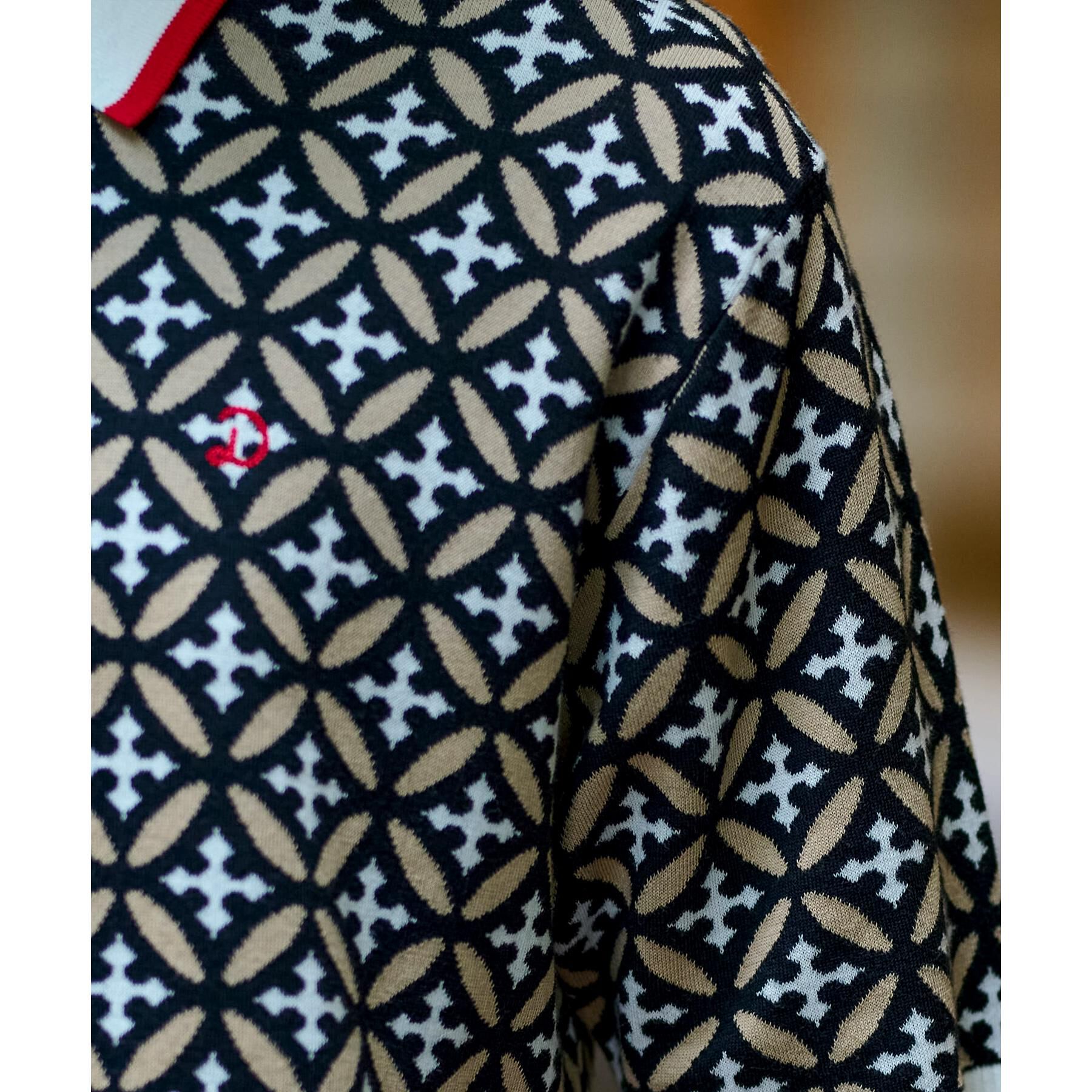 DRESSTERIOR「オーバーラップサークル ニットポロシャツ」|ニット・セーター|