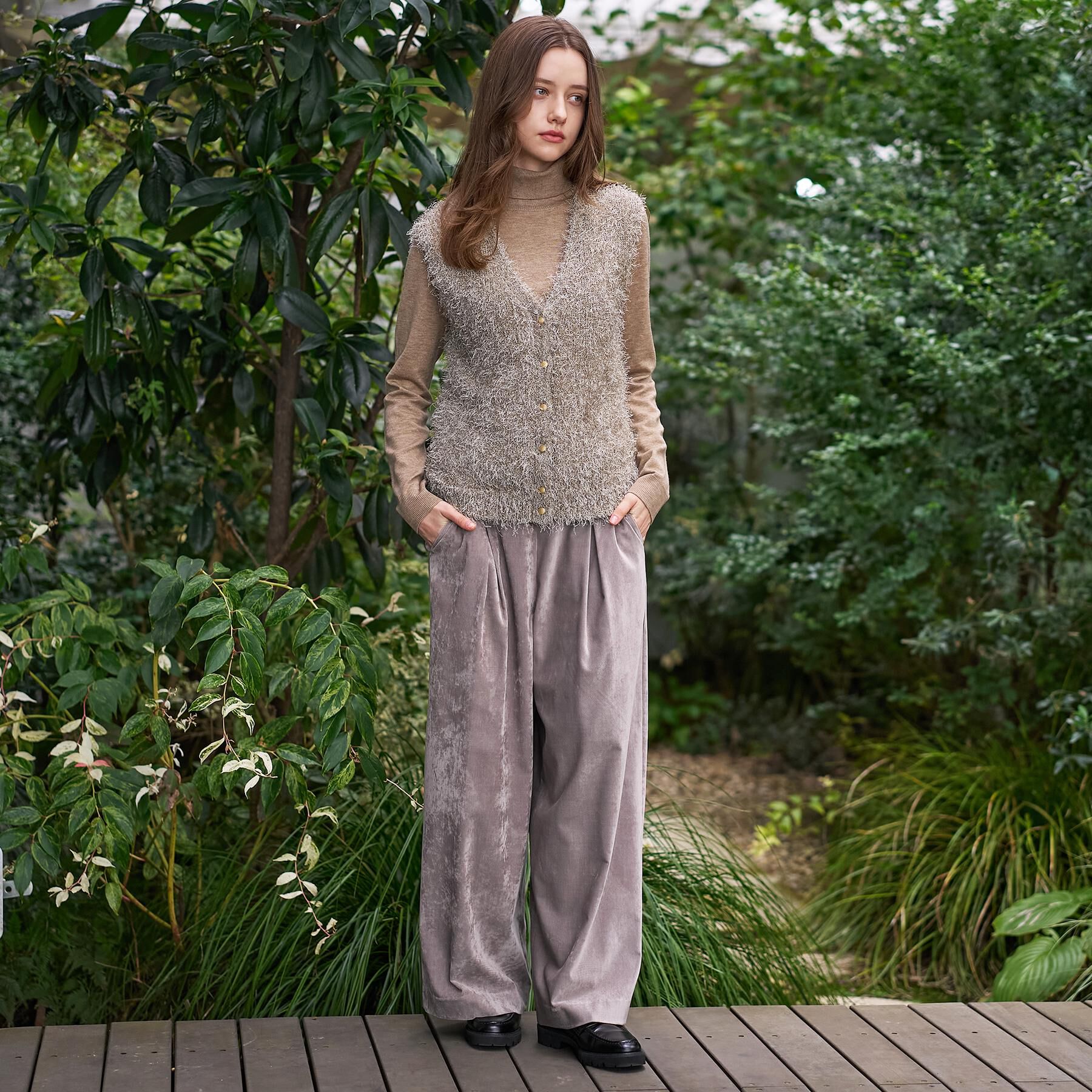 DRESSTERIOR「【洗える/前後2WAY】フェザーヤーン2WAYニットプルオーバー」|ニット・セーター|