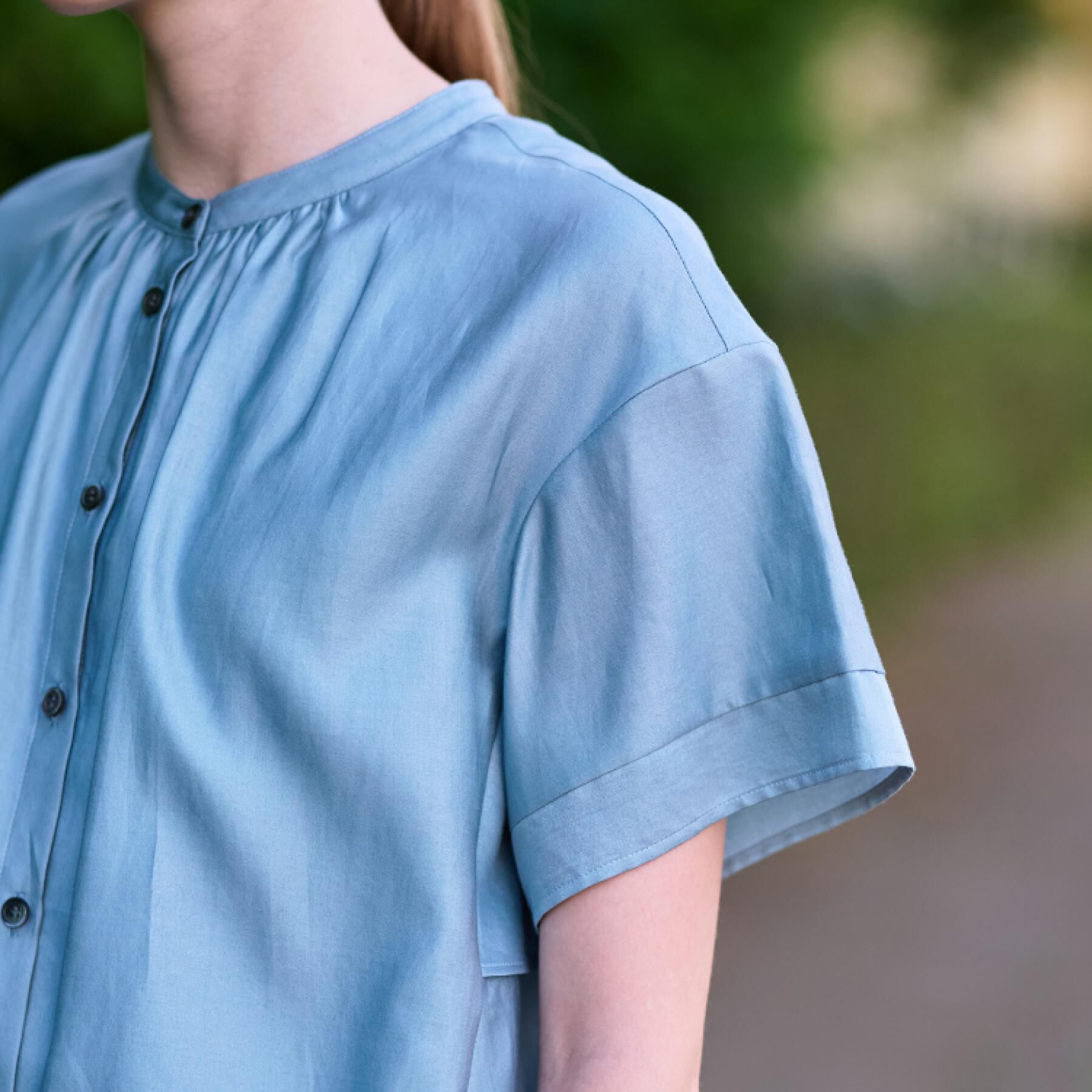 DRESSTERIOR「【洗える/コットン100％】バックフレアティアードブラウス」|シャツ・ブラウス|