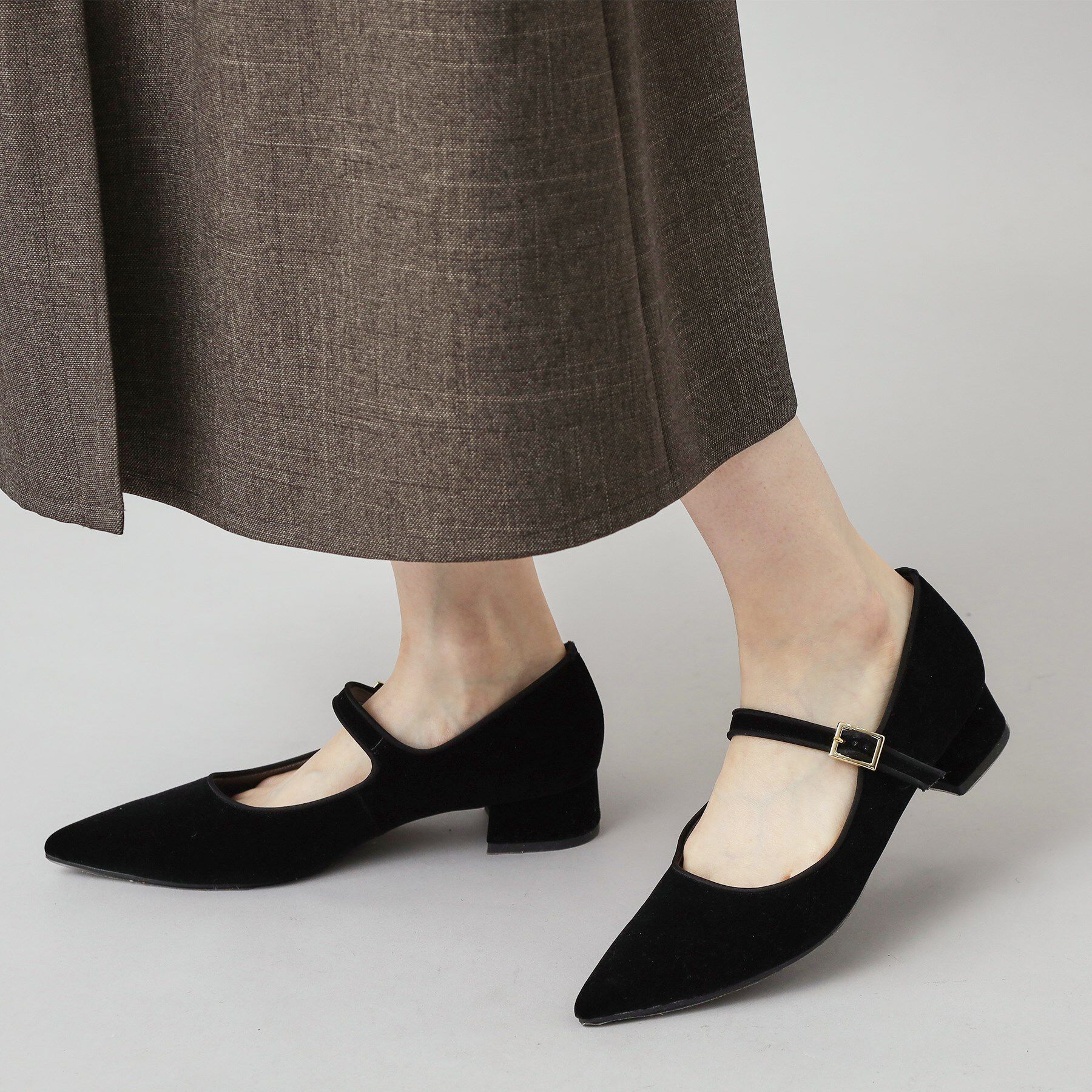 DRESSTERIOR「ポインテッドメリージェーン」|パンプス|ブラック(019)