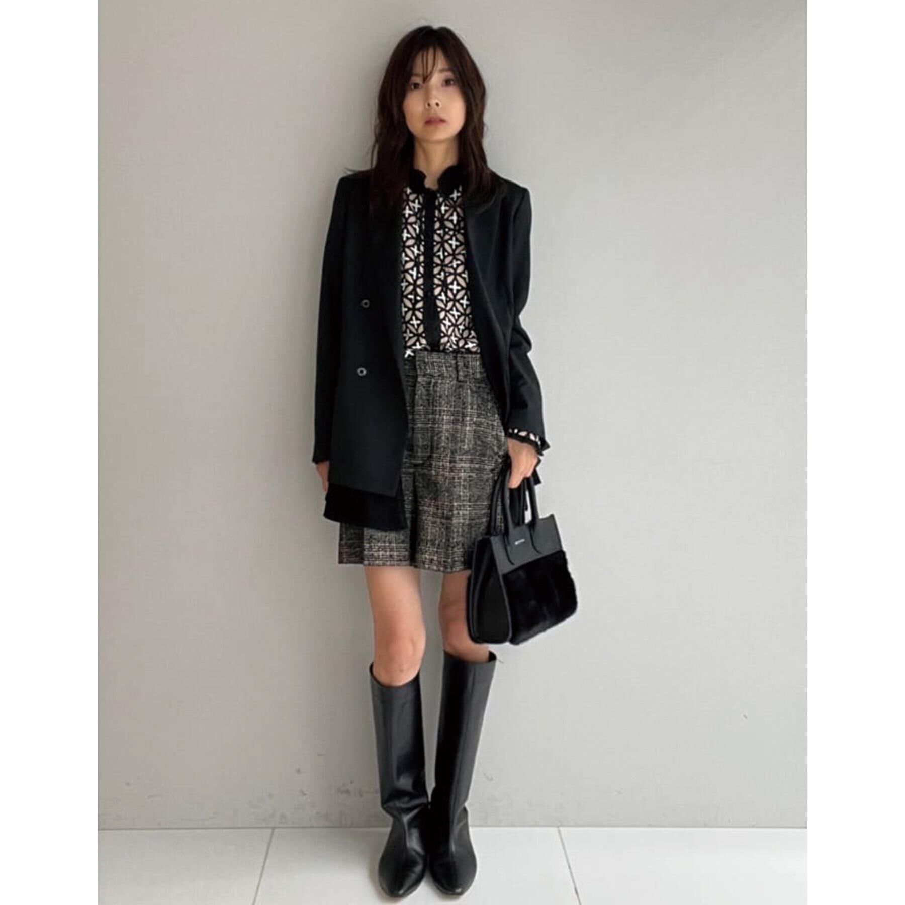 DRESSTERIOR「【モデル美香&times;DRESSTERIOR】コラボレーション オーバーラップサークルブラウス」|シャツ・ブラウス|