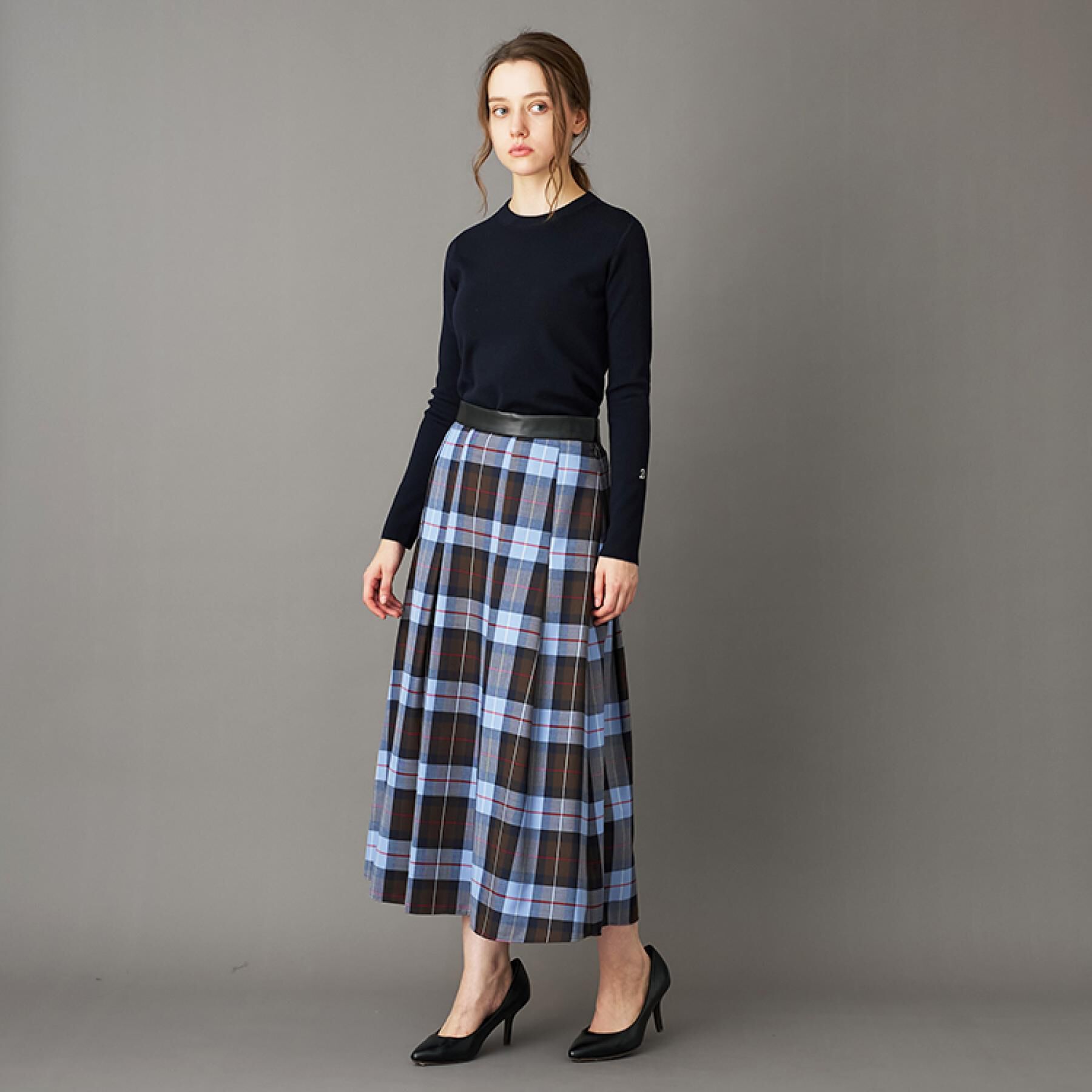 DRESSTERIOR「チェックタックソフトプリーツスカート」|スカート|