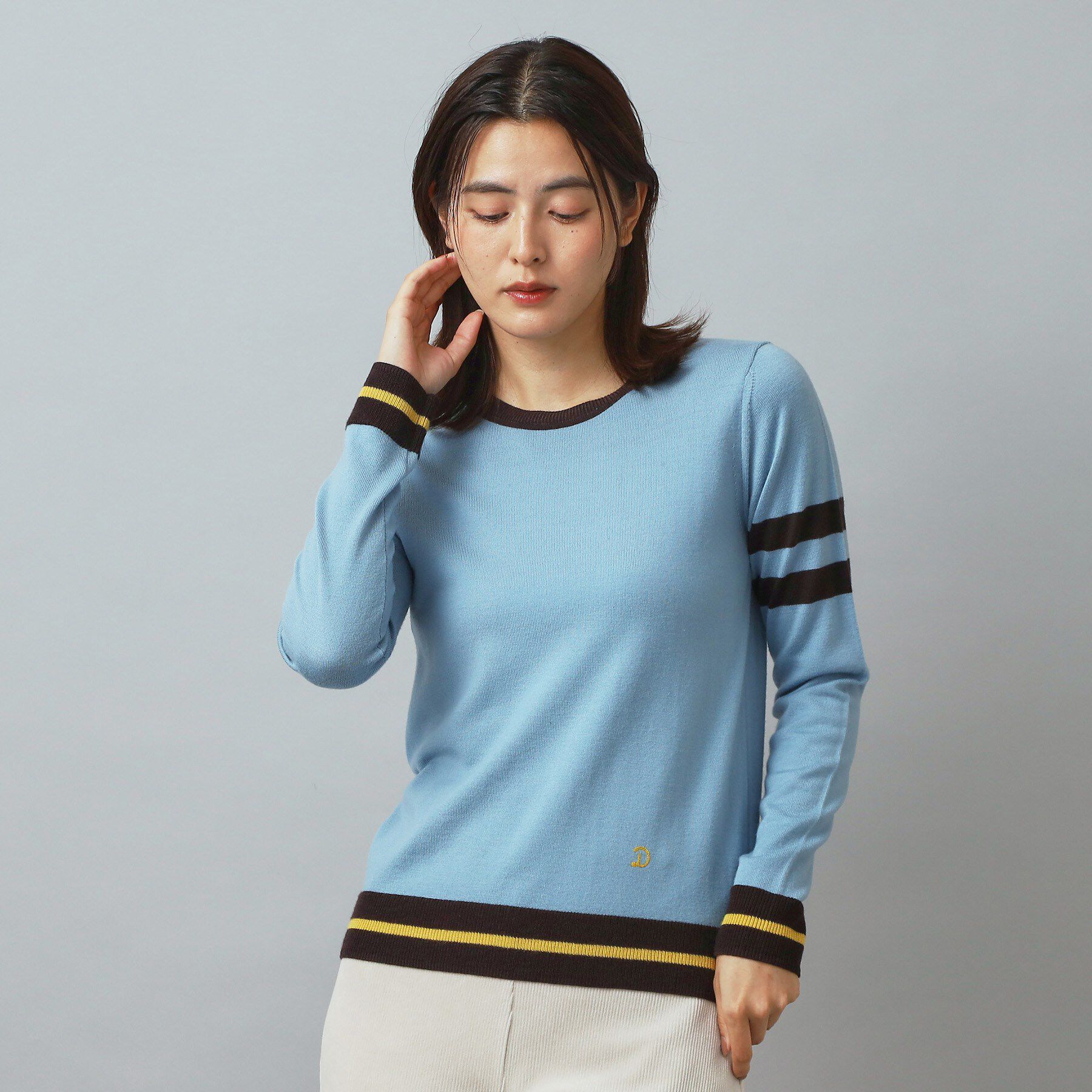 DRESSTERIOR「ファインメリノクルーネックラインプルオーバー」|ニット・セーター|