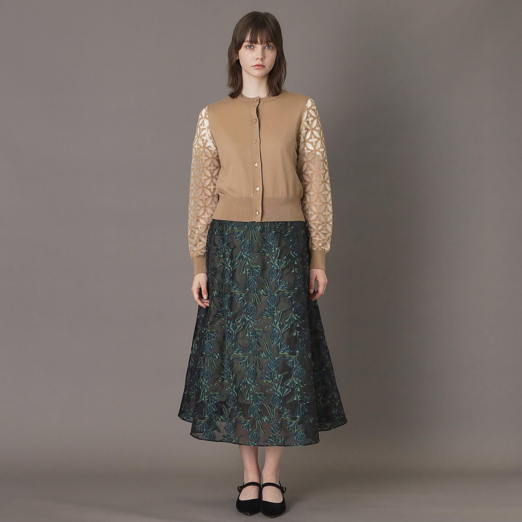 DRESSTERIOR「オーバーラップオパールスリーブカーディガン」|カーディガン|