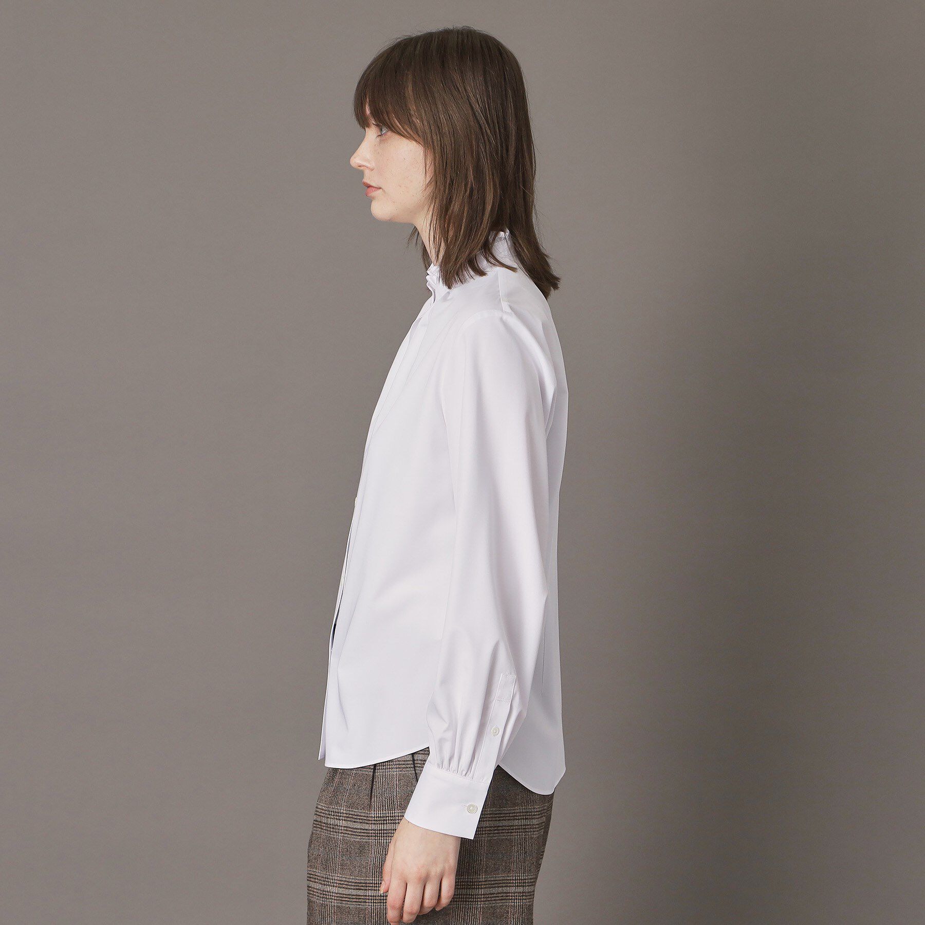 DRESSTERIOR「スタンドフリルネックブラウス」|シャツ・ブラウス|