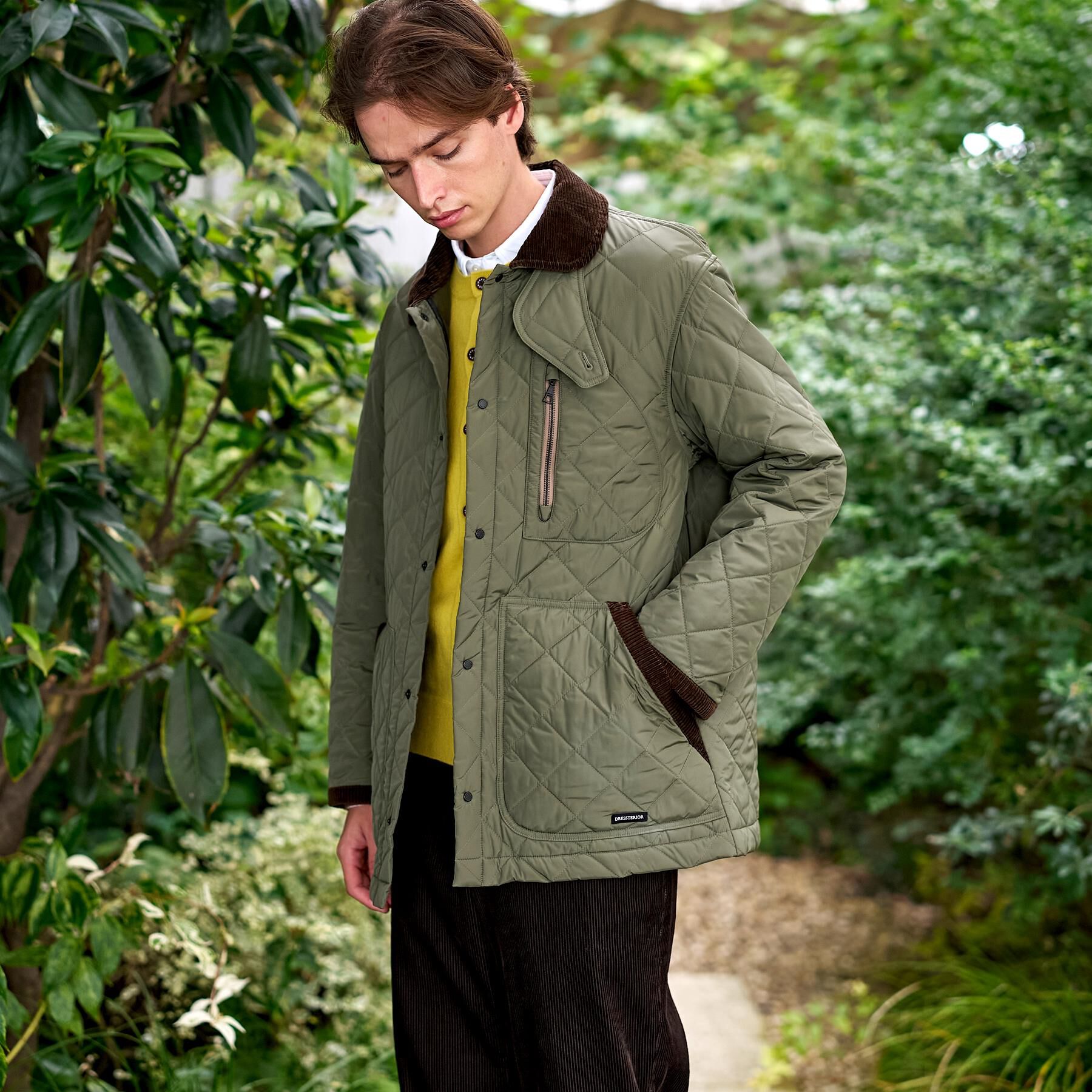 DRESSTERIOR「キルティング ハンティングジャケット」|ブルゾン・スタジャン|