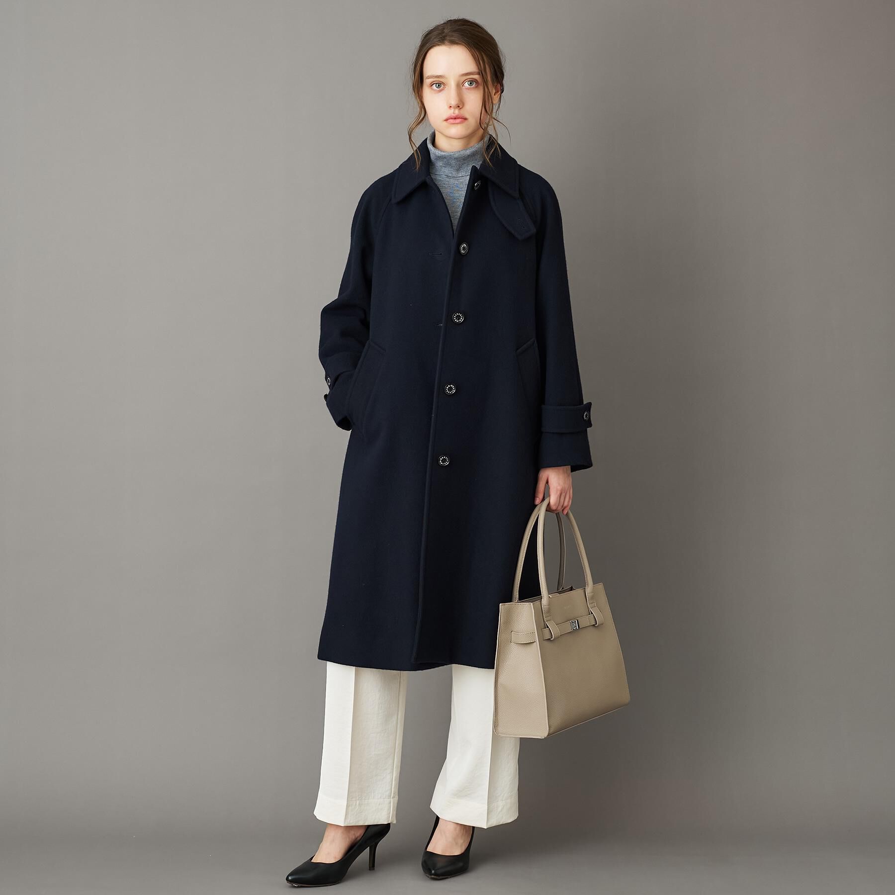 DRESSTERIOR「Super110sウールステンカラーコート」|ステンカラーコート|