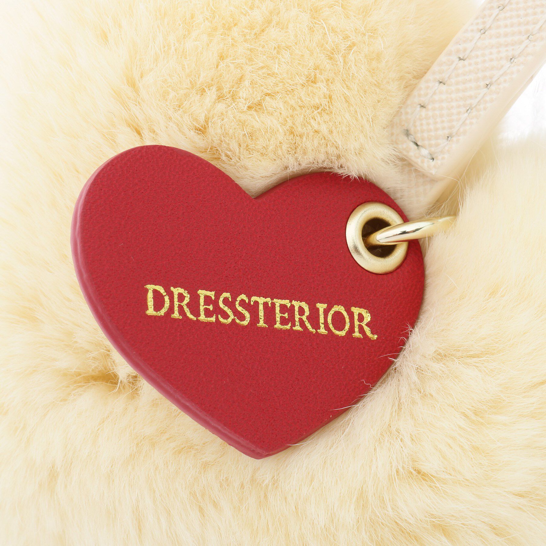 DRESSTERIOR「ラビットファーハートチャーム」|キーケース|