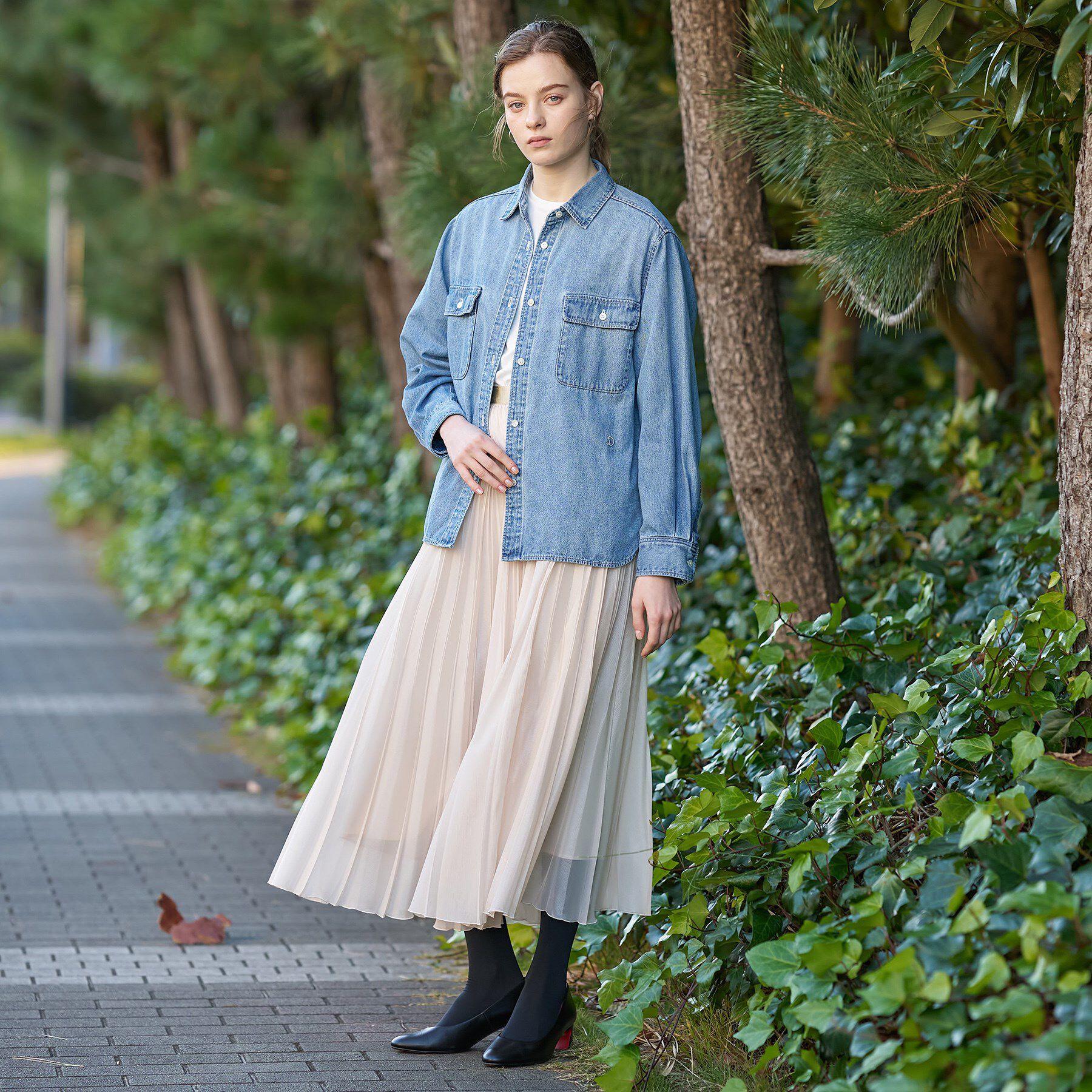 DRESSTERIOR「【ウォッシャブル】ライトオンスデニムシャツ」|シャツ・ブラウス|