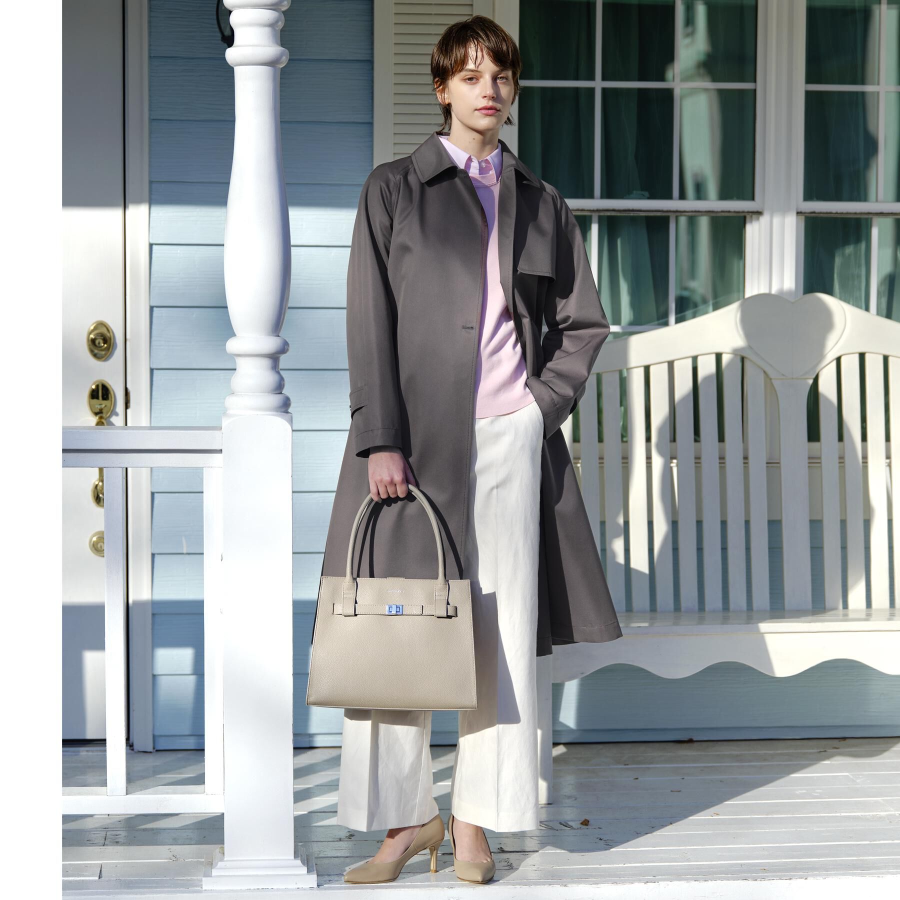 DRESSTERIOR「【ウォッシャブル/美シルエット】ライトトレンチコート」|トレンチコート|