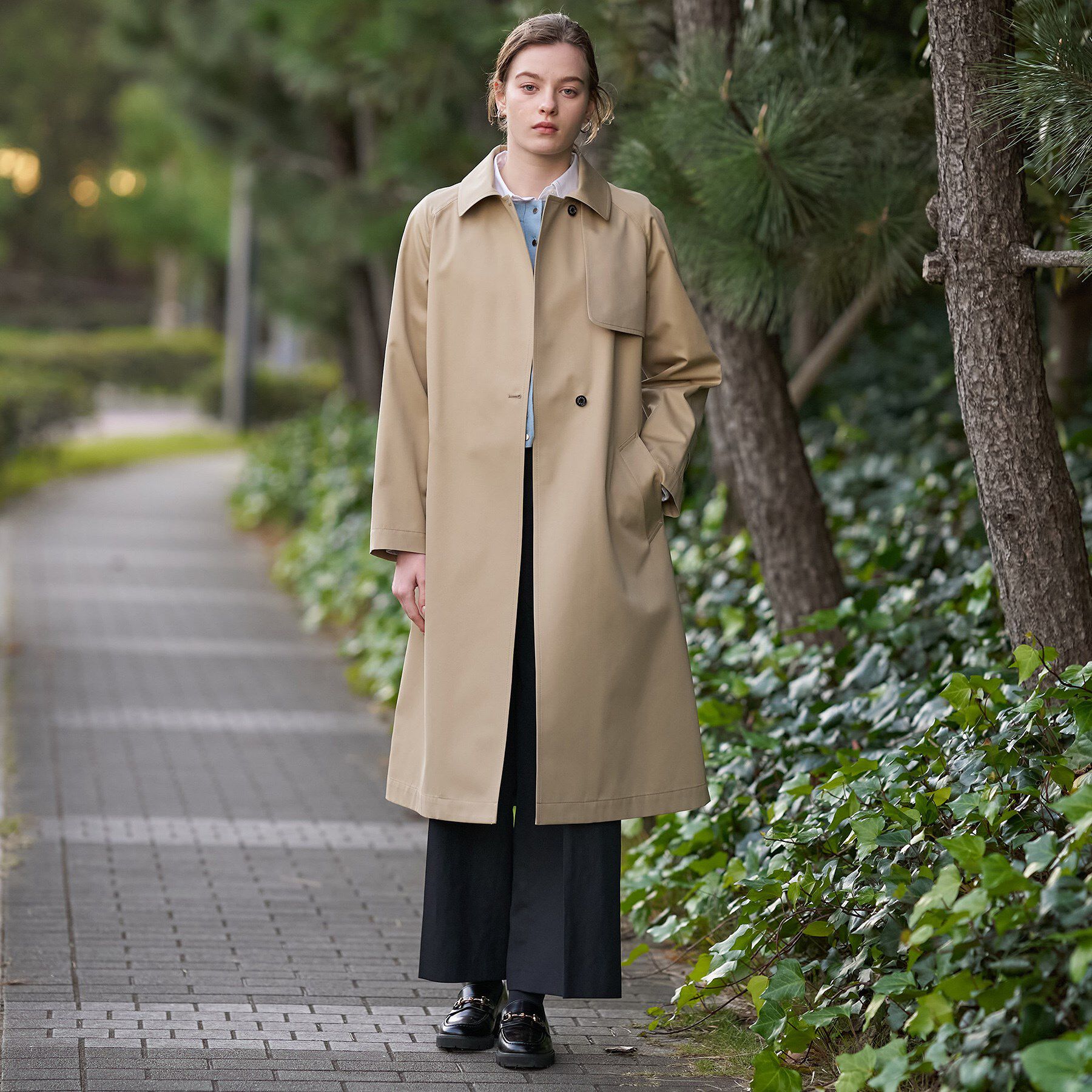 DRESSTERIOR「【ウォッシャブル/美シルエット】ライトトレンチコート」|トレンチコート|