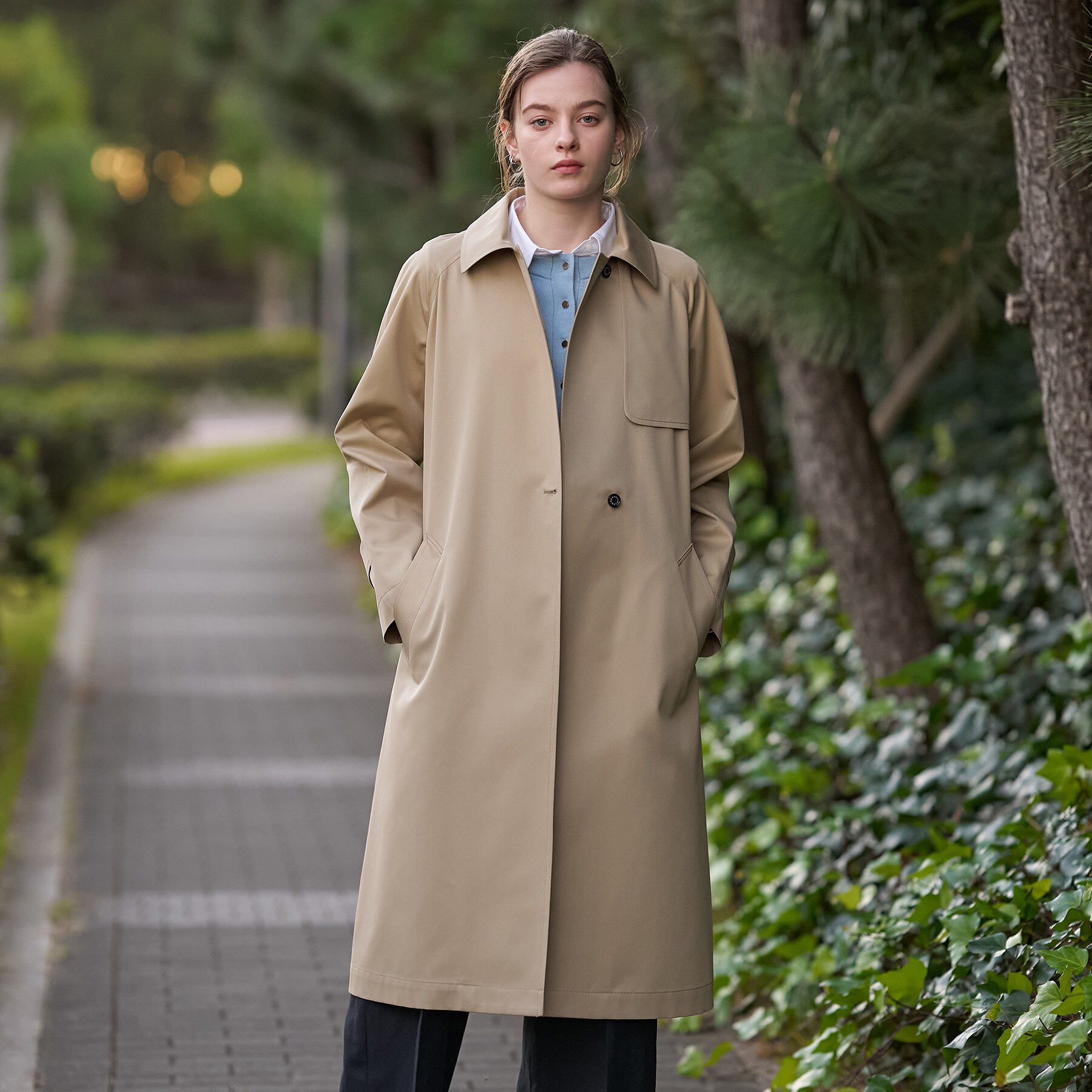 DRESSTERIOR「【ウォッシャブル/美シルエット】ライトトレンチコート」|トレンチコート|