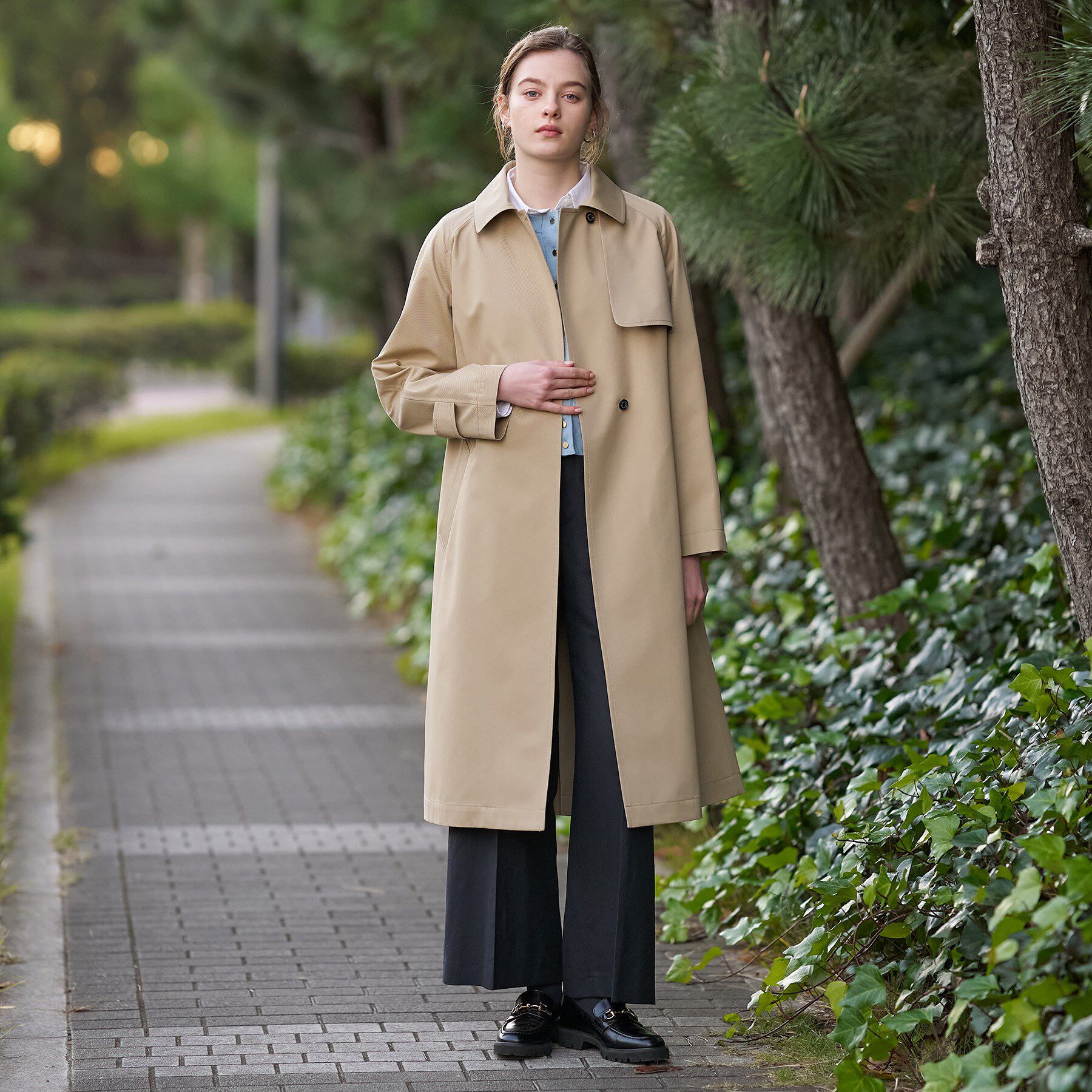 DRESSTERIOR「【ウォッシャブル/美シルエット】ライトトレンチコート」|トレンチコート|