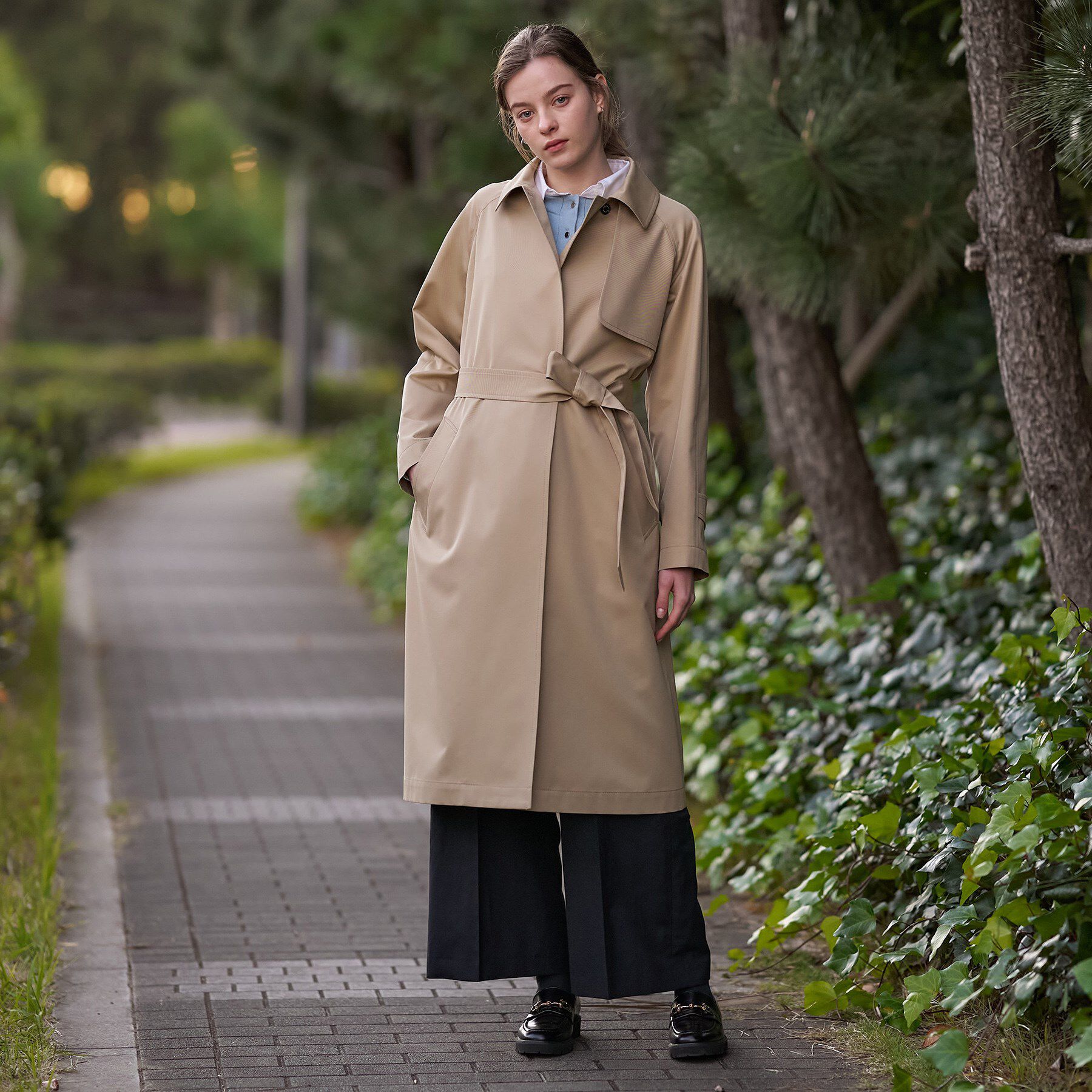 DRESSTERIOR「【ウォッシャブル/美シルエット】ライトトレンチコート」|トレンチコート|