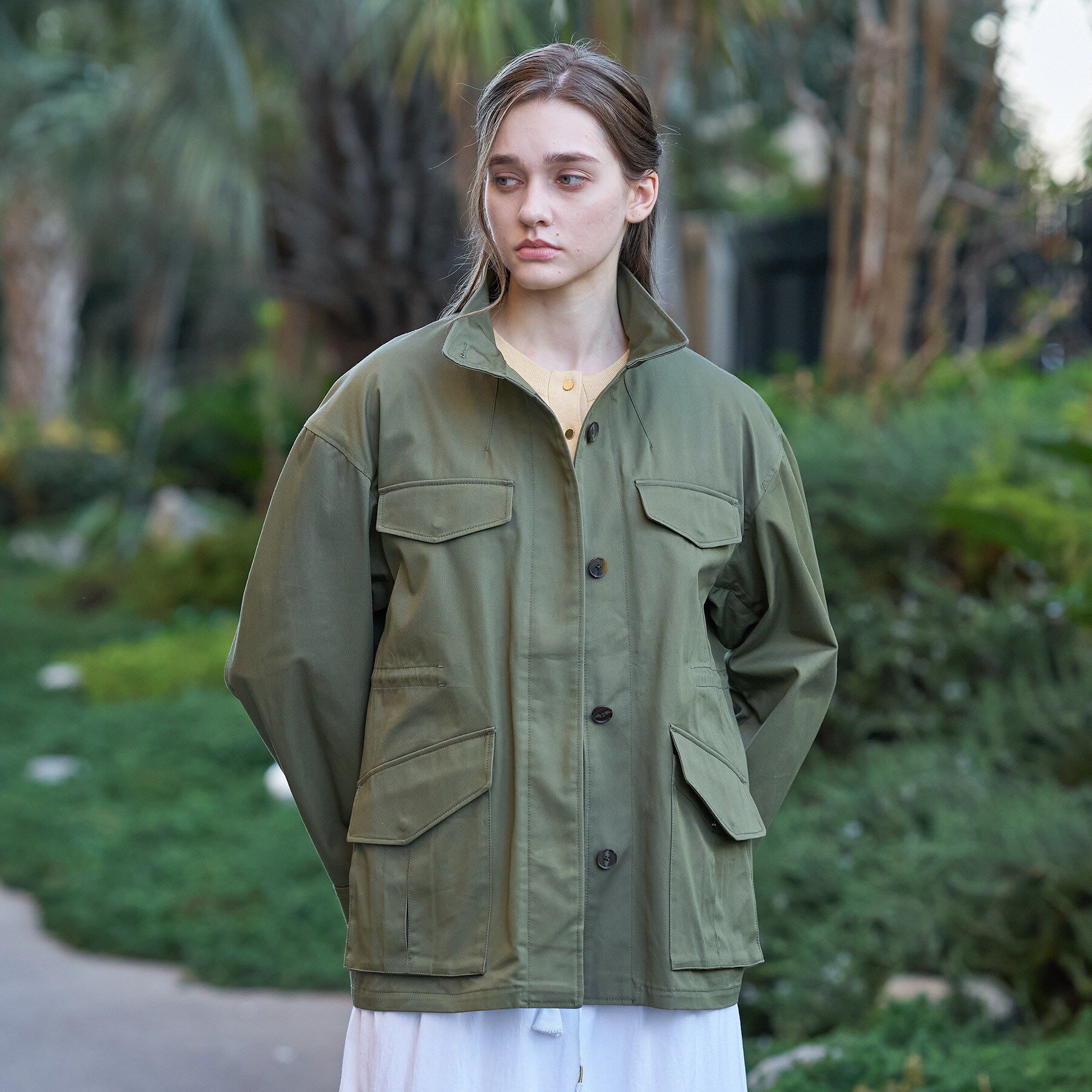 DRESSTERIOR「【ウォッシャブル】コンパクトコットンミリタリーブルゾン」|ブルゾン・スタジャン|