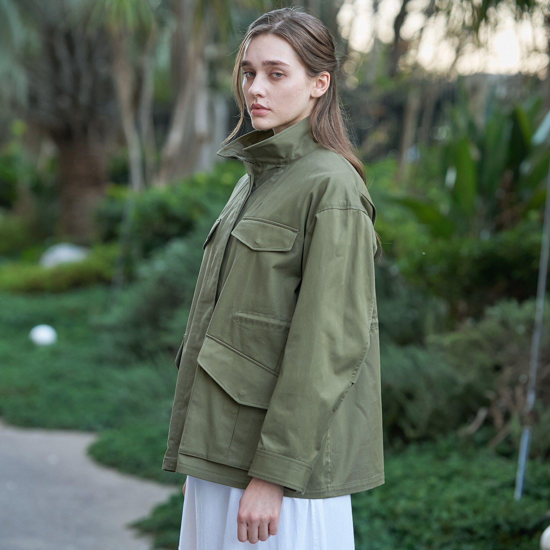 DRESSTERIOR「【ウォッシャブル】コンパクトコットンミリタリーブルゾン」|ブルゾン・スタジャン|