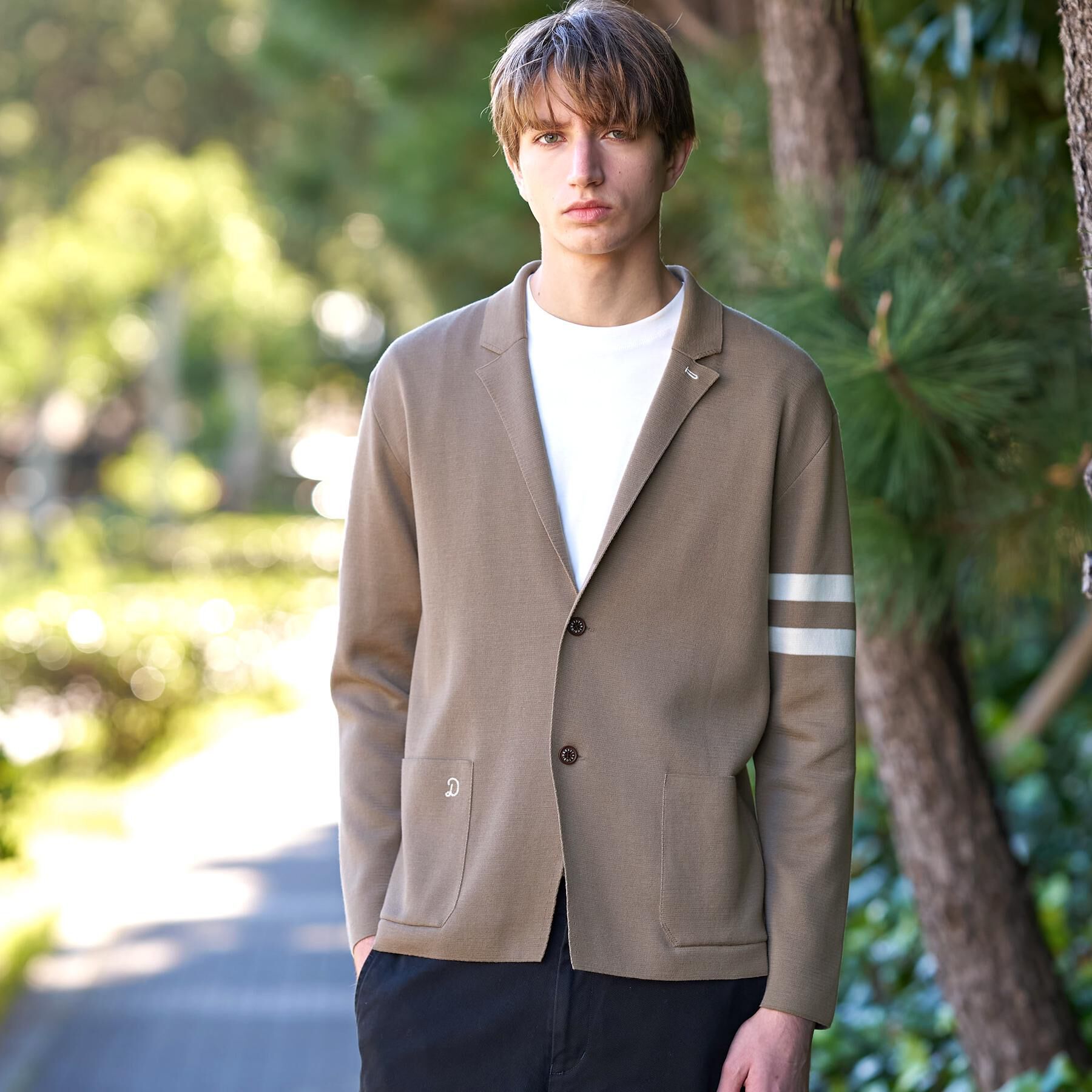 DRESSTERIOR「【ウォッシャブル】スプリング ニットジャケット」|カーディガン|ベージュ(052)