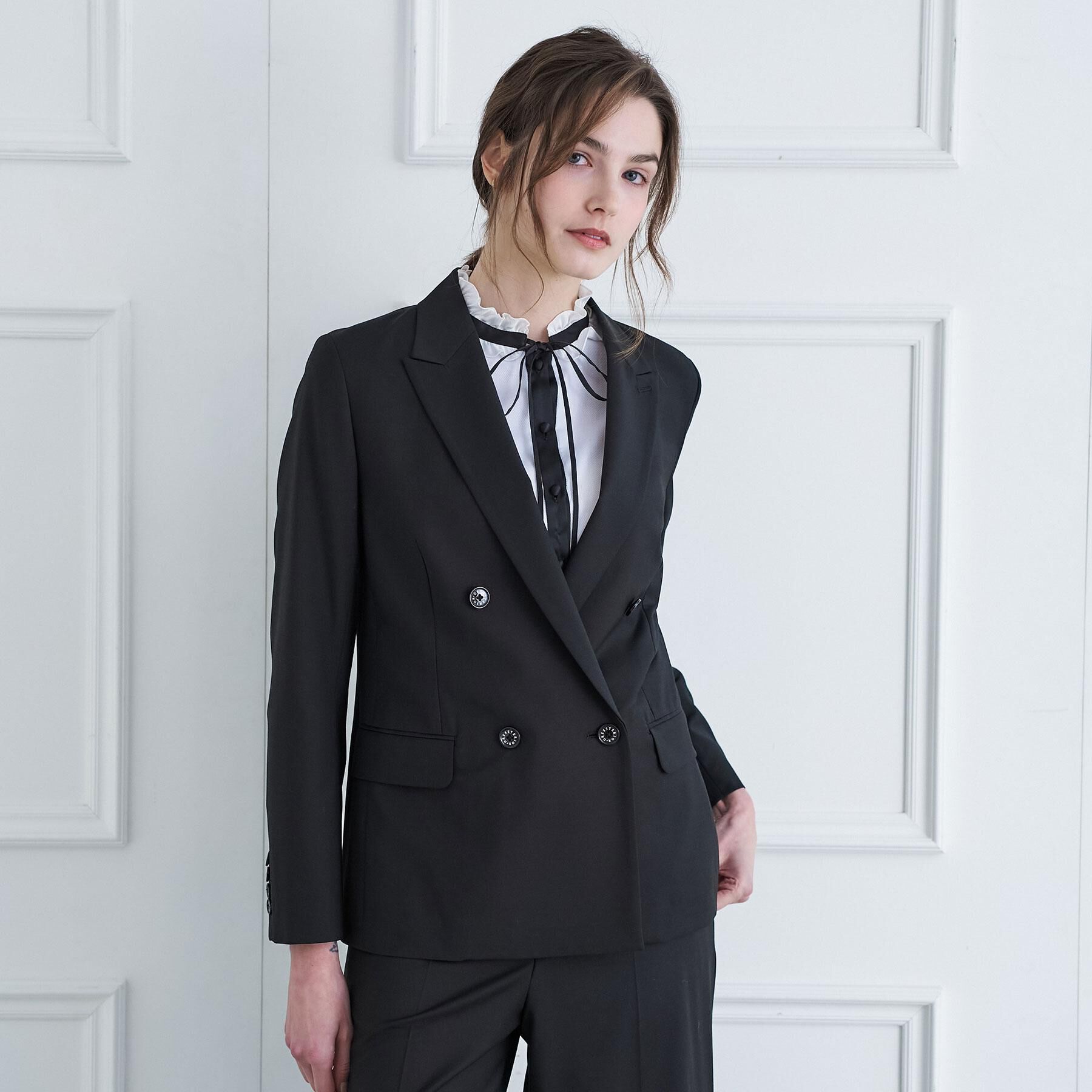 DRESSTERIOR「【セットアップ可】ピークドダブルライトストレッチジャケット」|テーラードジャケット|