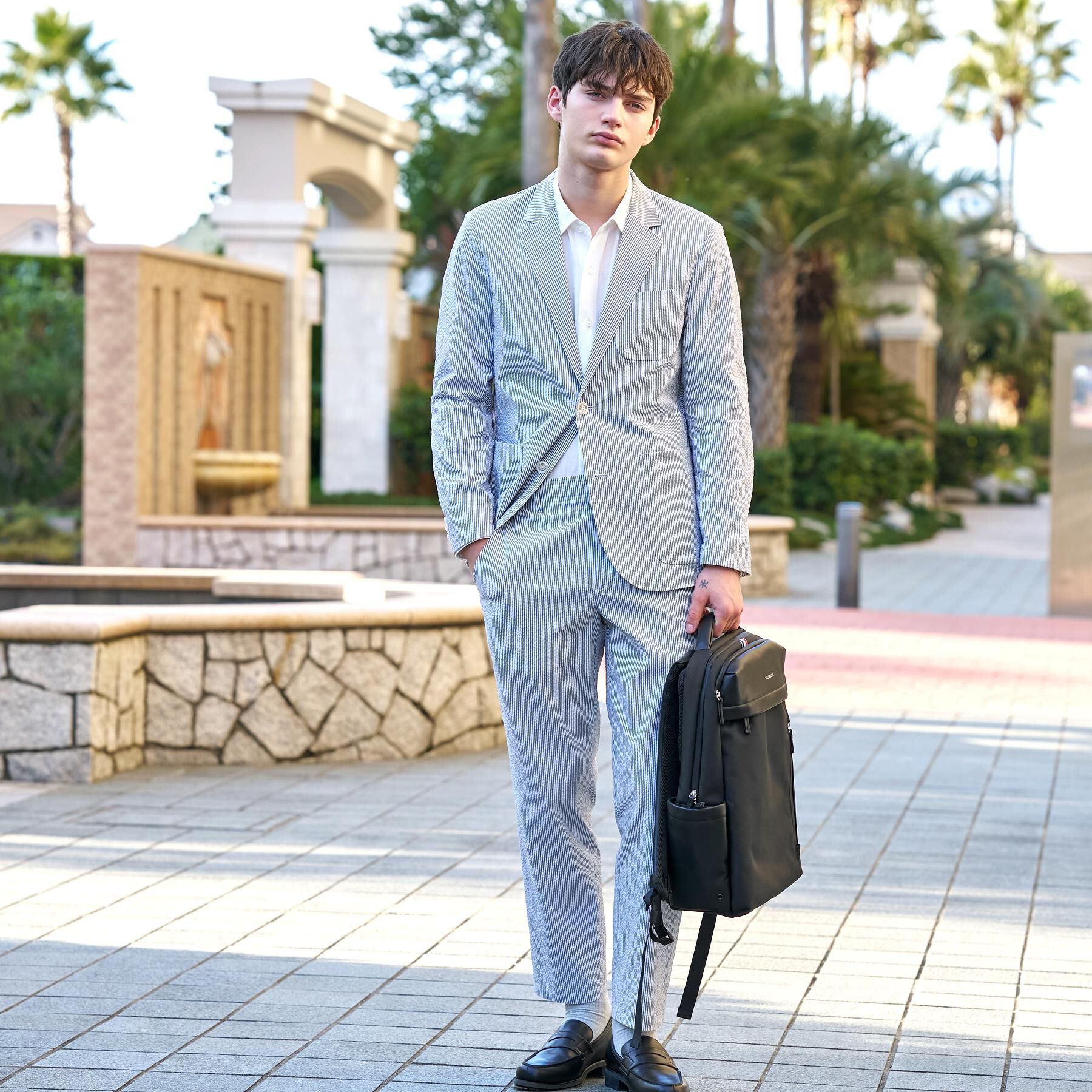 DRESSTERIOR「【吸湿速乾/セットアップ可】COOLMAX シアサッカー サマージャケット」|テーラードジャケット|