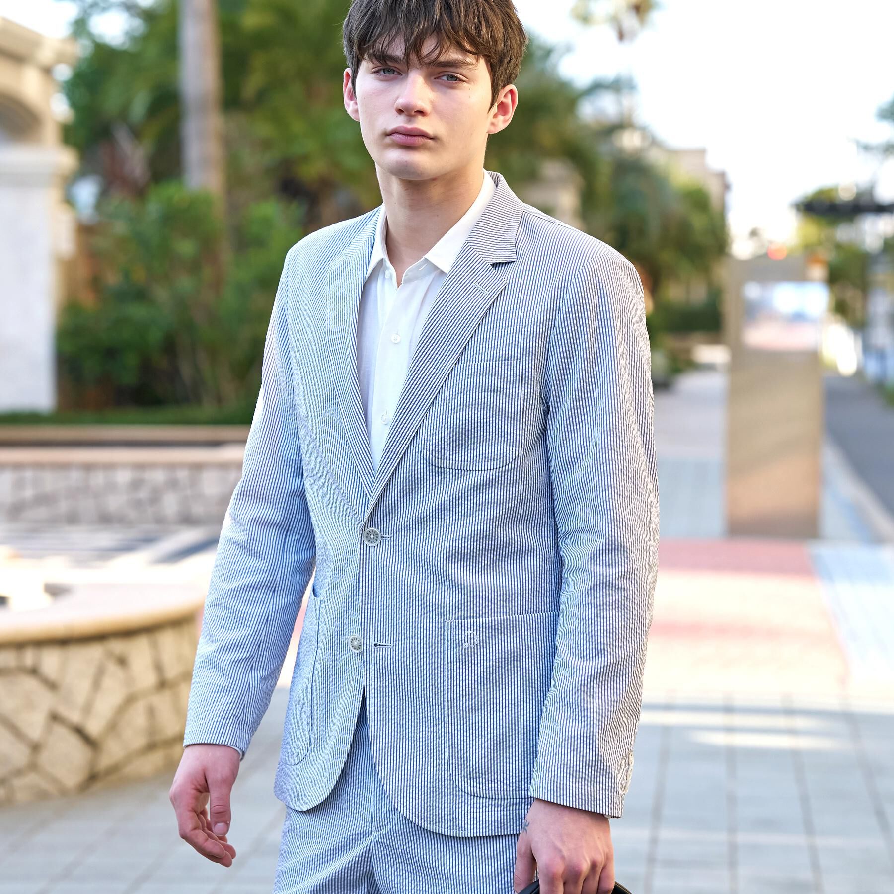 DRESSTERIOR「【吸湿速乾/セットアップ可】COOLMAX シアサッカー サマージャケット」|テーラードジャケット|