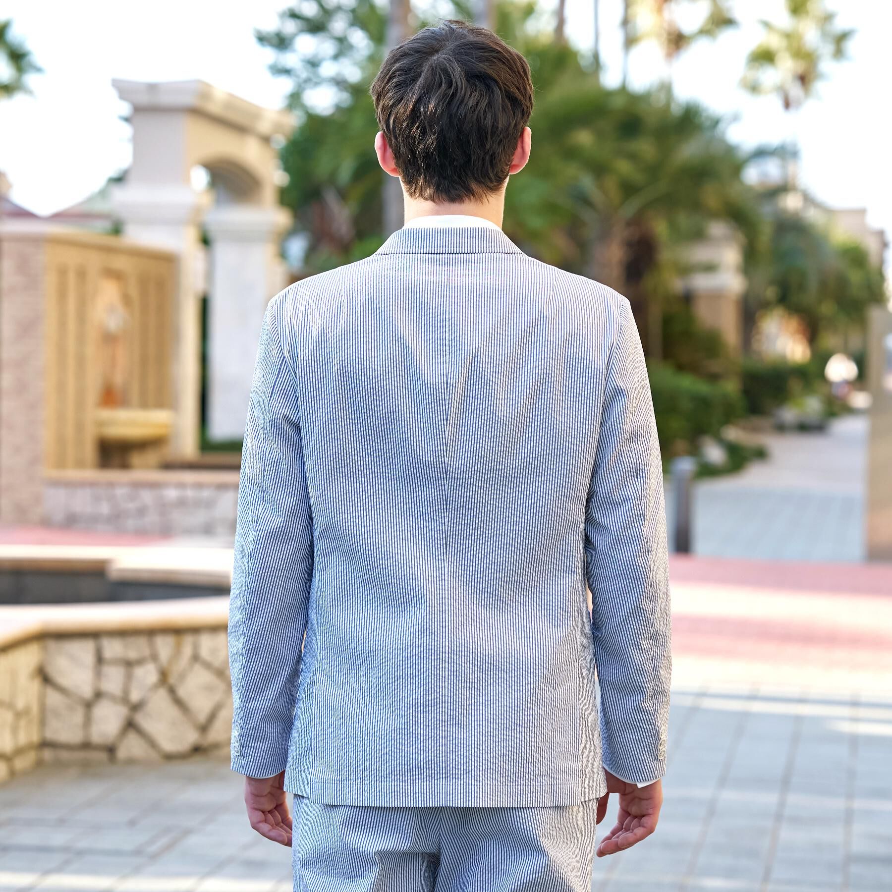 DRESSTERIOR「【吸湿速乾/セットアップ可】COOLMAX シアサッカー サマージャケット」|テーラードジャケット|