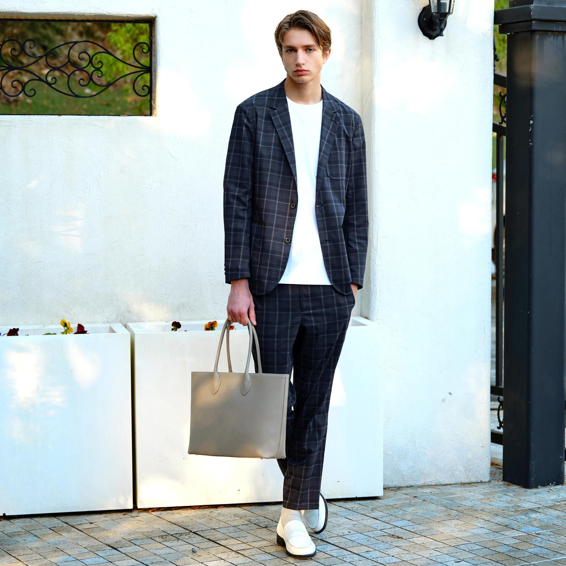 DRESSTERIOR「【セットアップ可】DotAir チェックジャケット」|テーラードジャケット|