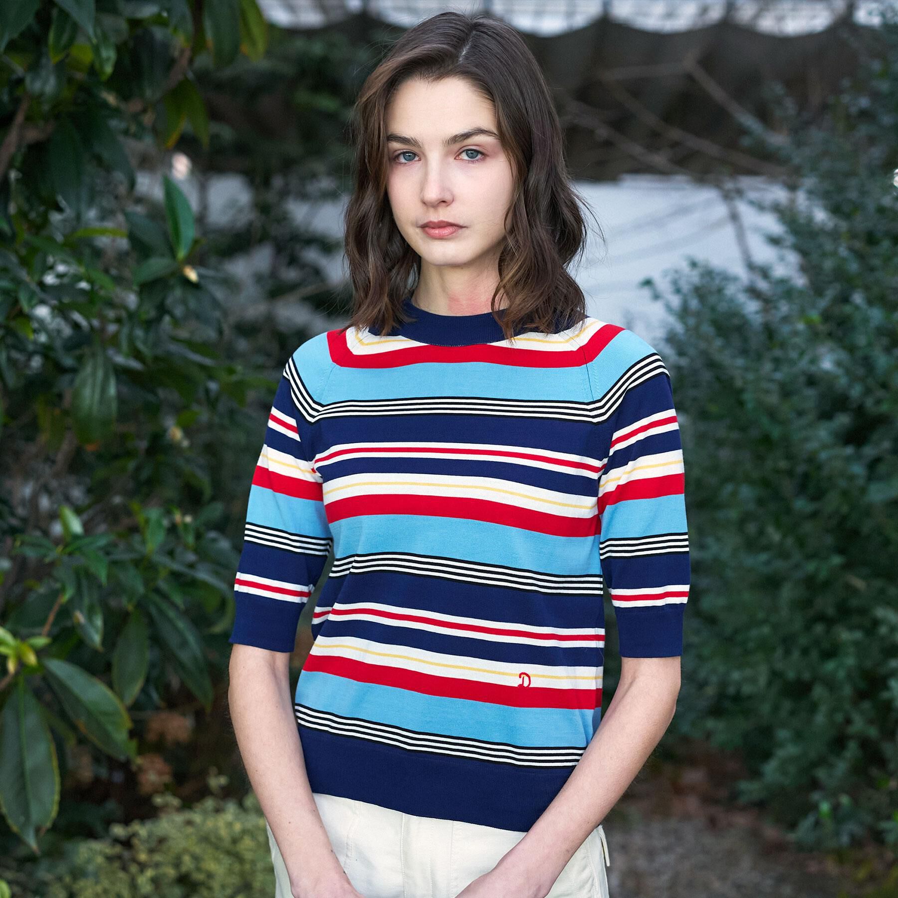 DRESSTERIOR「【大人MUSE5月号掲載】コットンシルクマルチボーダーニット」|ニット・セーター|