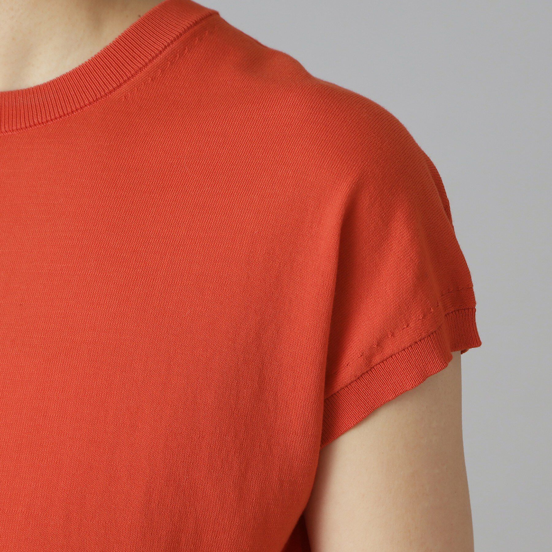 DRESSTERIOR「【ウォッシャブル】コットンシルクフレンチスリーブニット」|ニット・セーター|