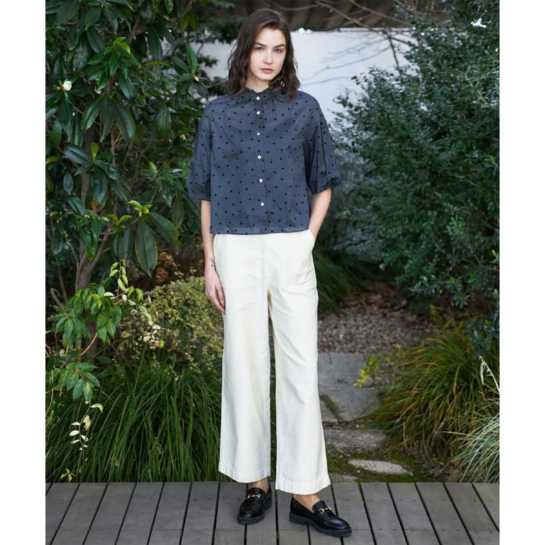 DRESSTERIOR「【大人MUSE5月号掲載】フロッキードットボリュームスリーブ」|シャツ・ブラウス|