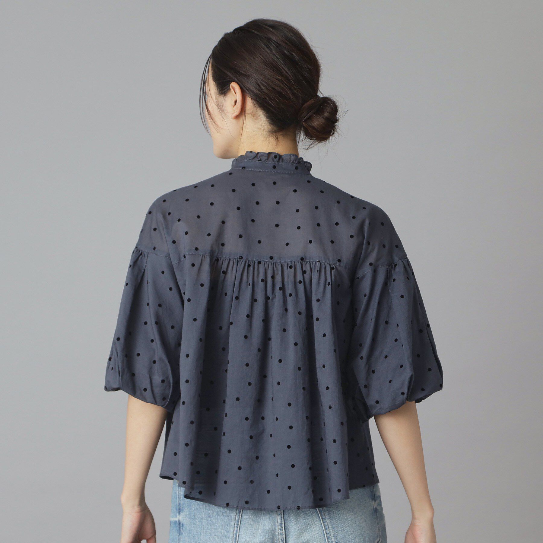 DRESSTERIOR「【大人MUSE5月号掲載】フロッキードットボリュームスリーブ」|シャツ・ブラウス|
