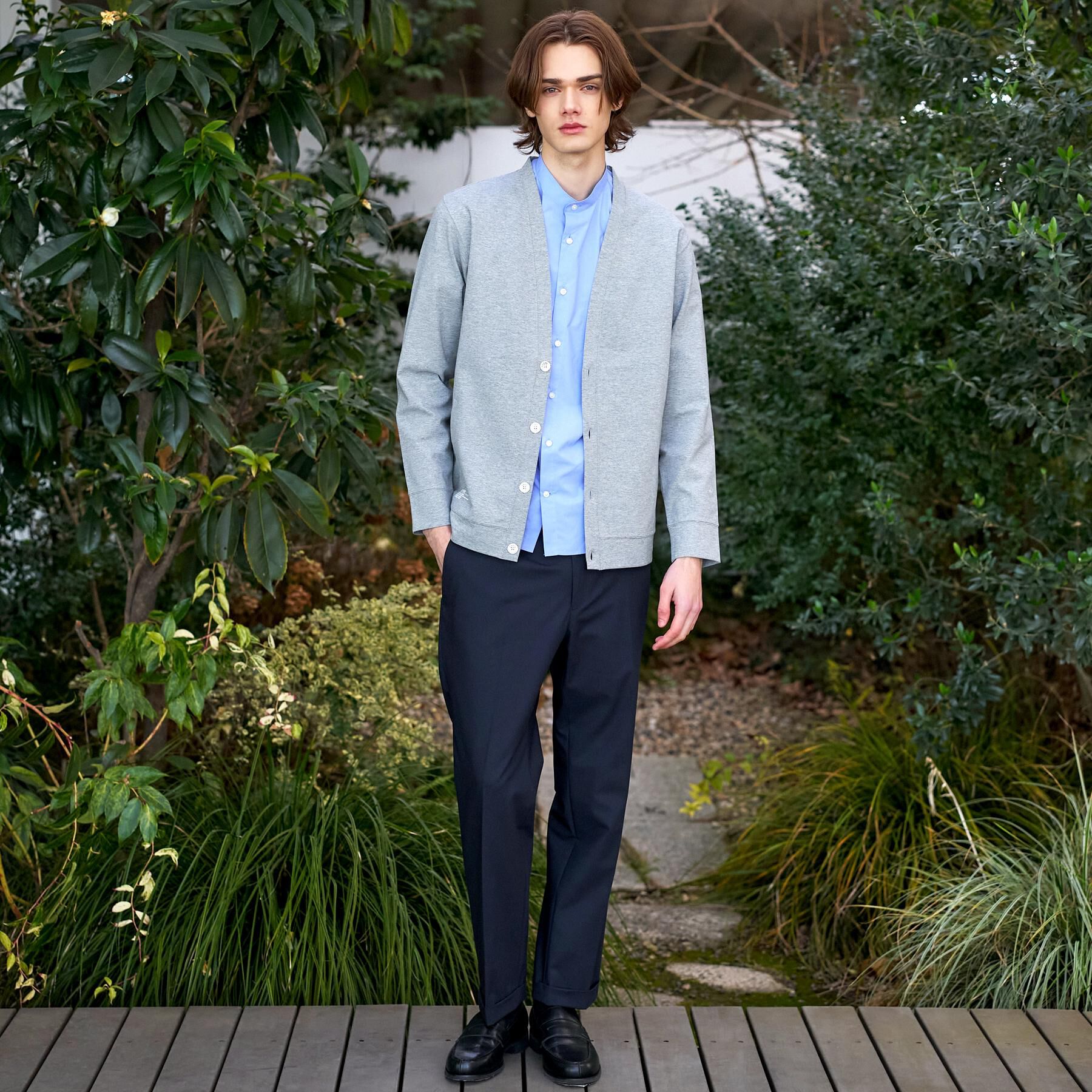 DRESSTERIOR「【接触冷感／セットアップ可】ドライタッチ ハイカウントカットソー カーディガン」|カーディガン|