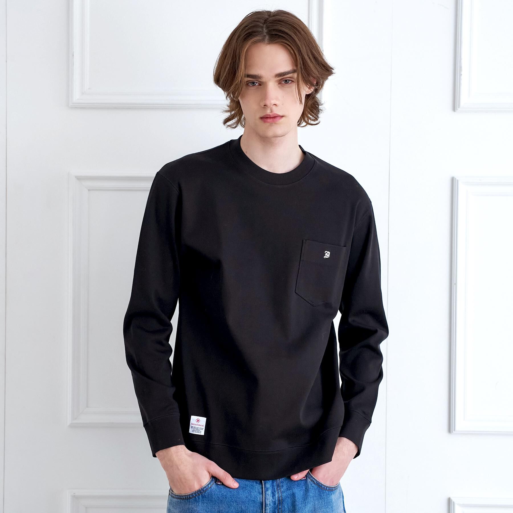 DRESSTERIOR「【抗菌防臭／UVカット／しわ防止】クールデオドラント フライスロングTシャツ」|Tシャツ・カットソー|ブラック(019)