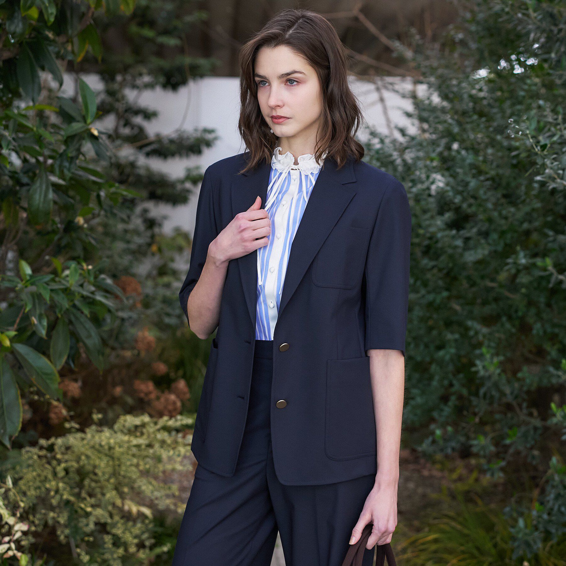 DRESSTERIOR「【接触冷感/UVカット/セットアップ可】 2WAYストレッチスリークオータージャケット」|テーラードジャケット|