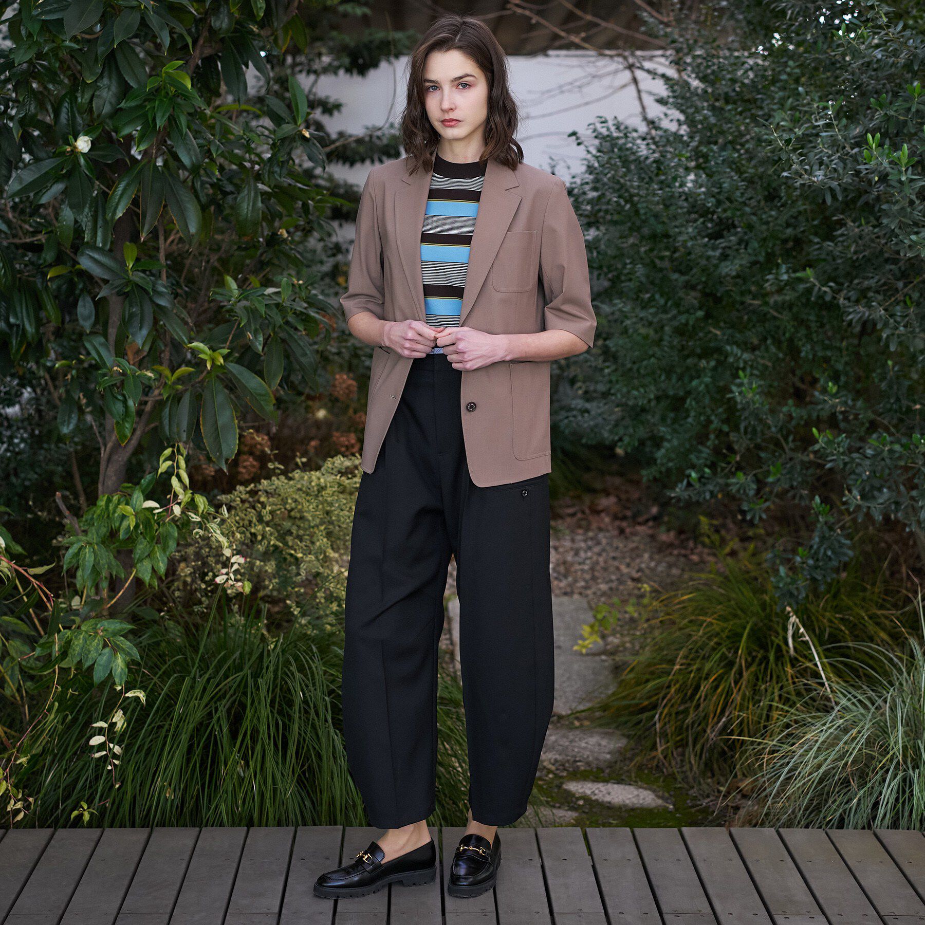 DRESSTERIOR「【接触冷感/UVカット/セットアップ可】 2WAYストレッチスリークオータージャケット」|テーラードジャケット|