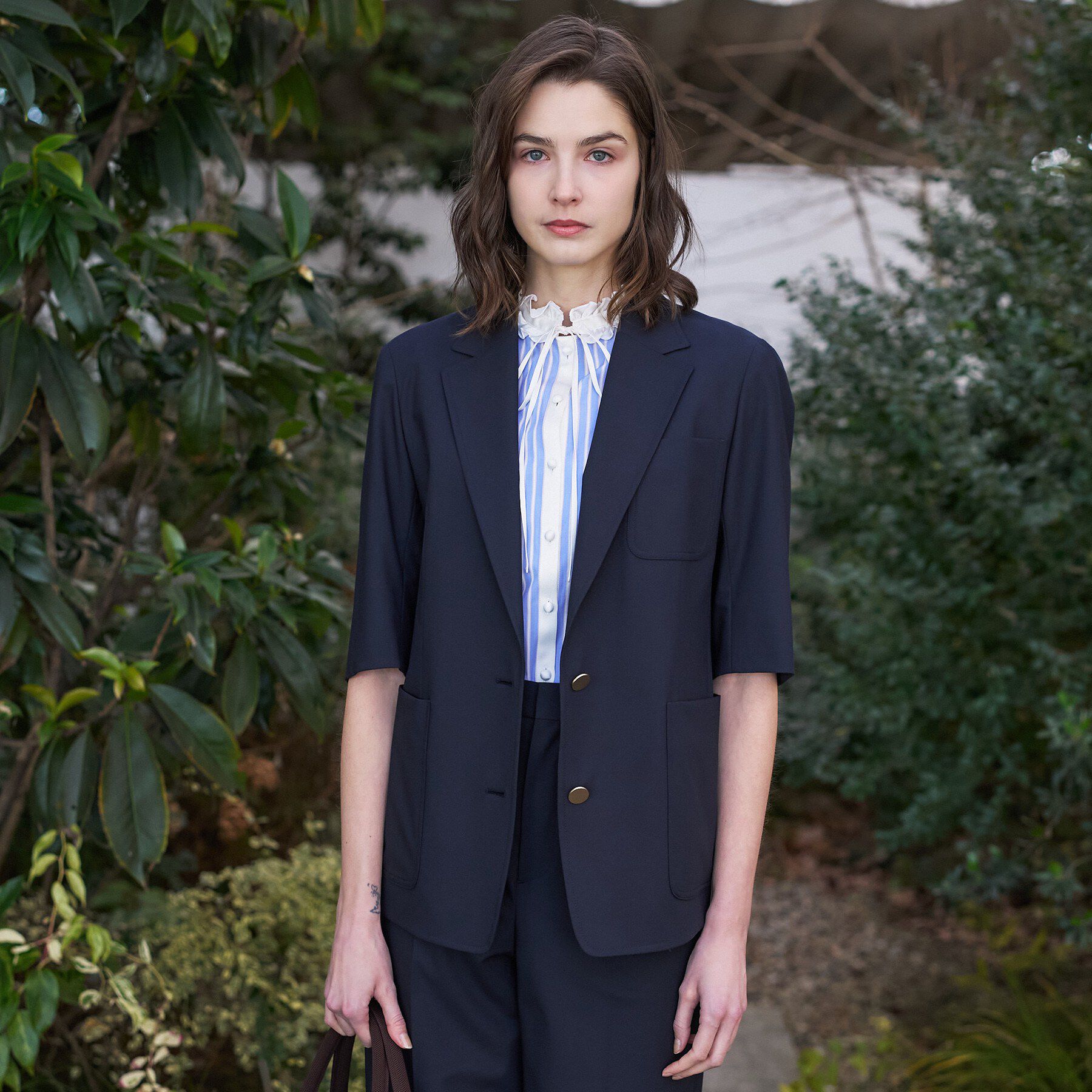 DRESSTERIOR「【接触冷感/UVカット/セットアップ可】 2WAYストレッチスリークオータージャケット」|テーラードジャケット|