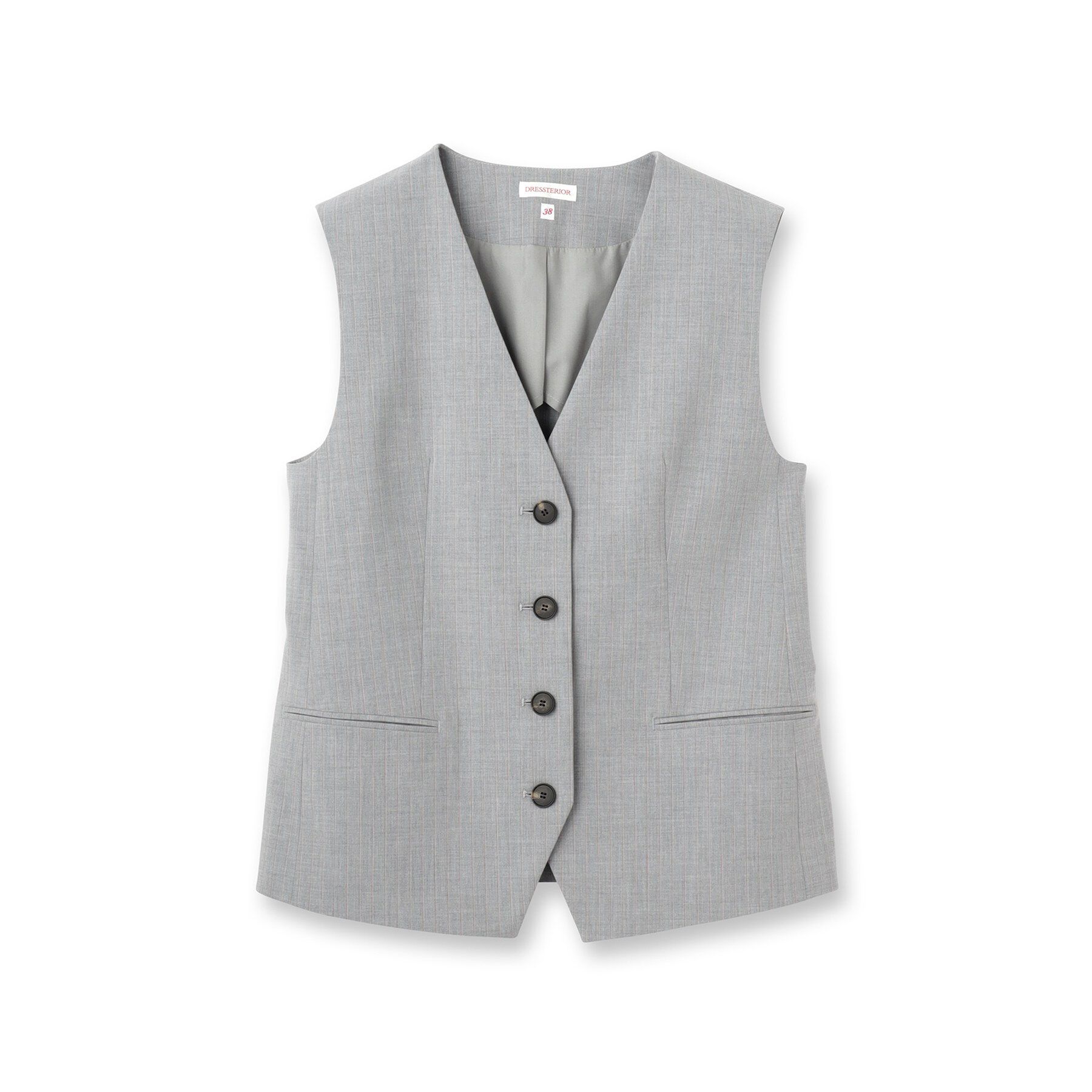 DRESSTERIOR「【セットアップ可/ウォッシャブル】セットアップストライプジレ」|ベスト・ジレ|