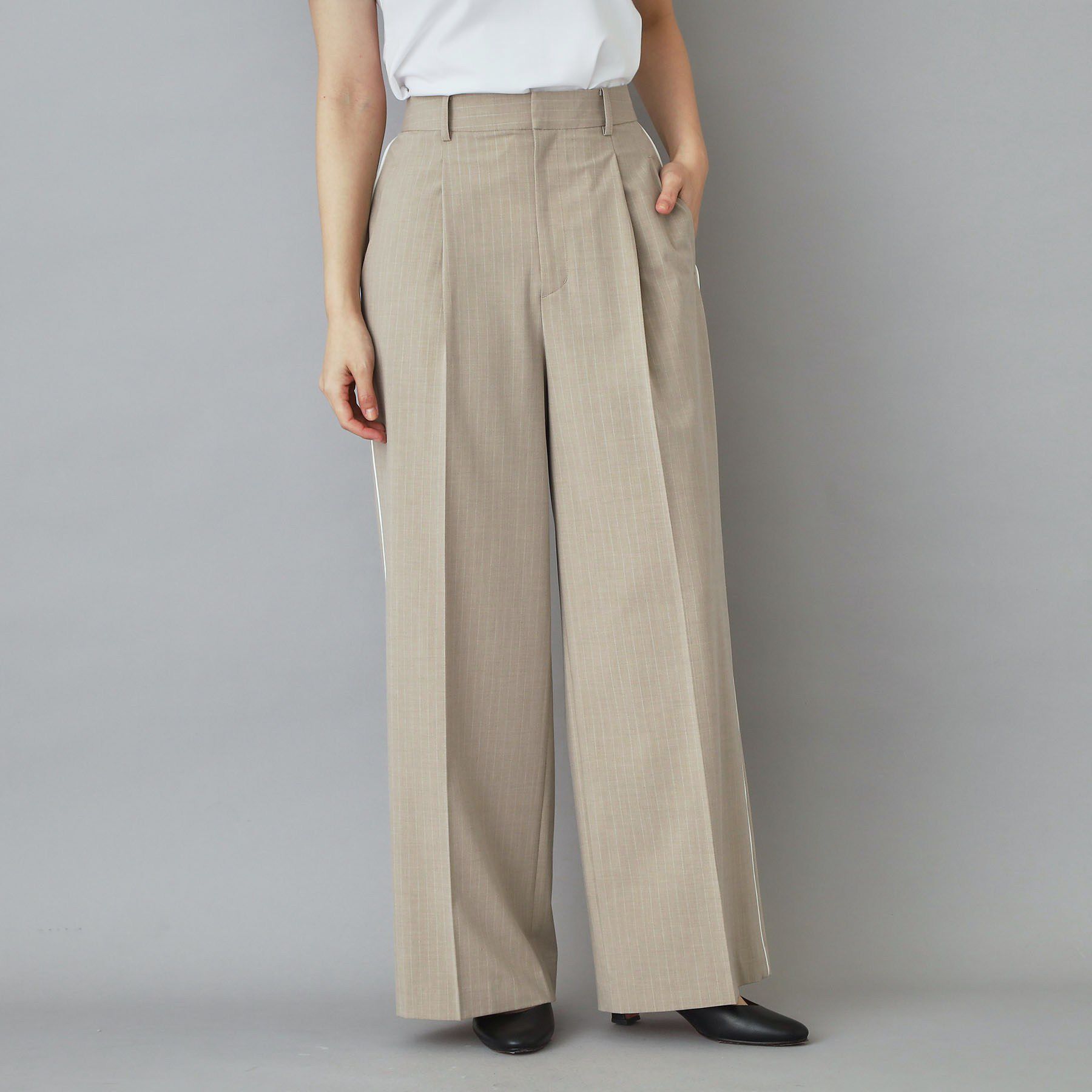 DRESSTERIOR「【セットアップ可】ストライプ2WAYストレッチサイドラインワイドパンツ」|その他|