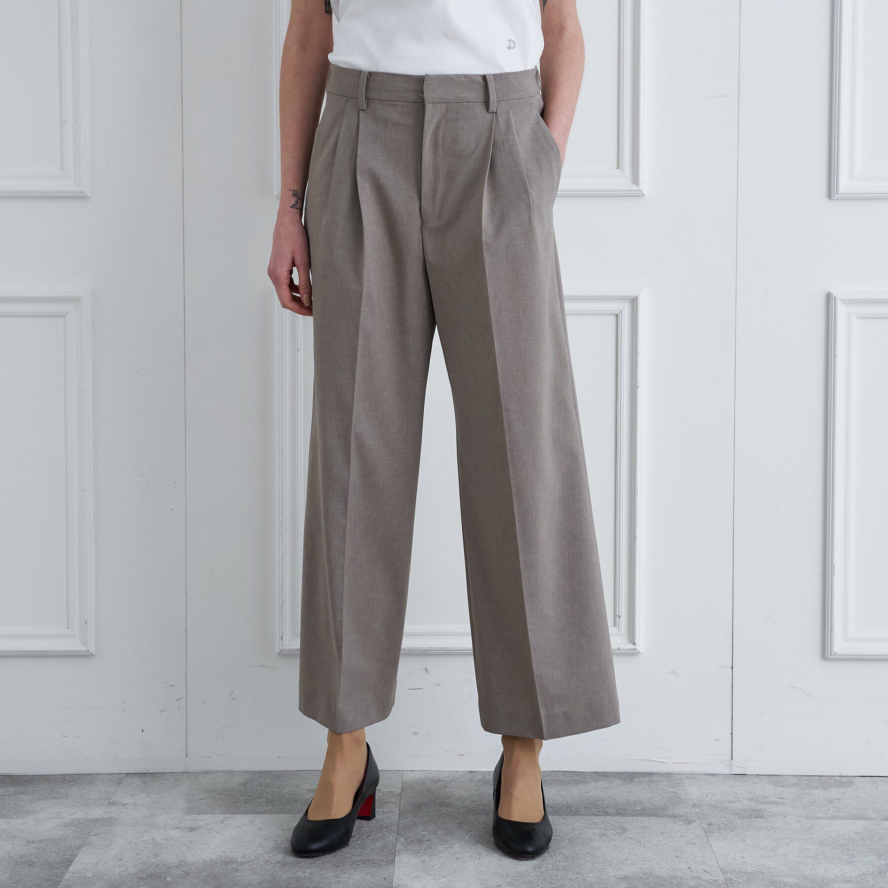 DRESSTERIOR「【大人MUSE5月号掲載】【セットアップ可】ウォッシャブルタックワイドパンツ」|その他|