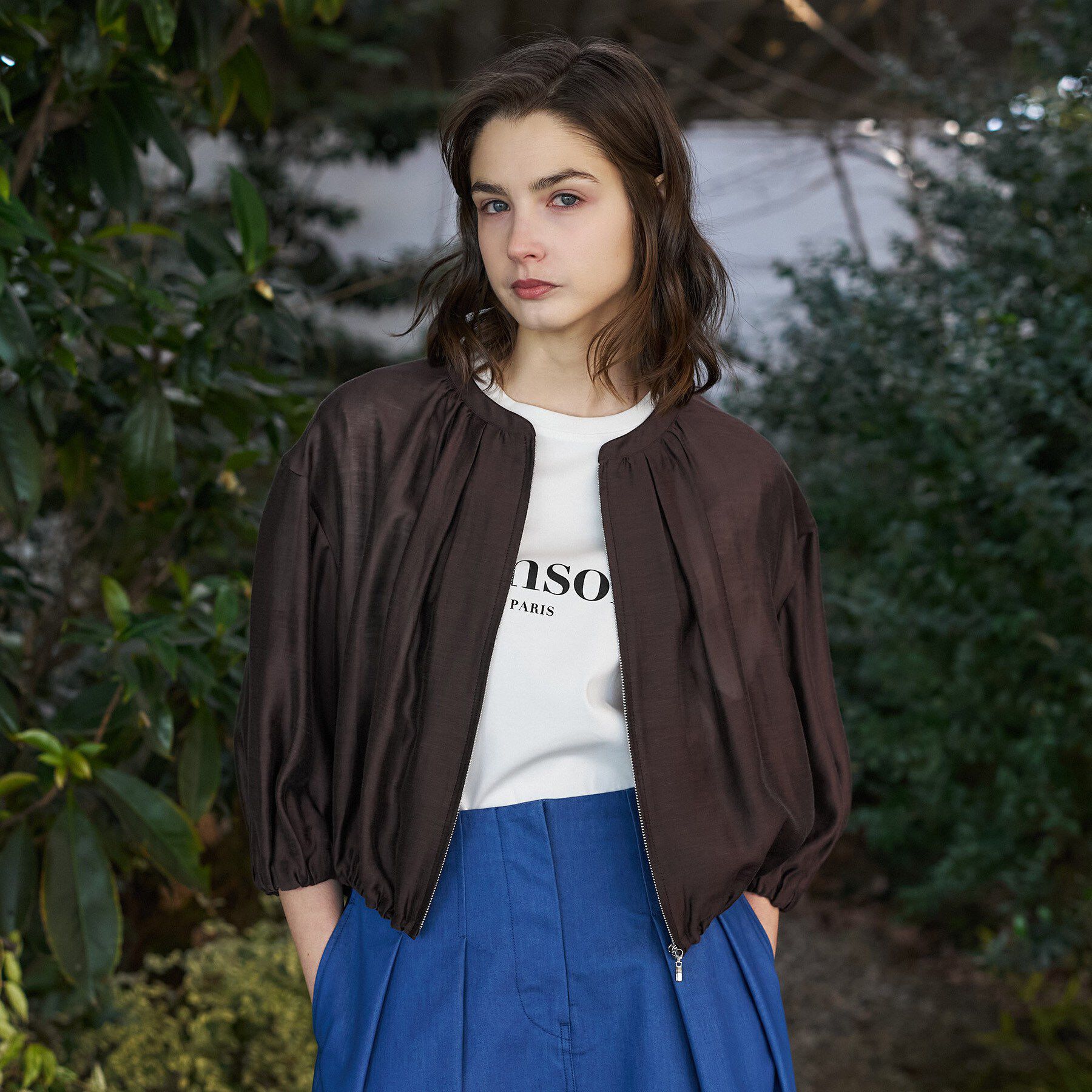 DRESSTERIOR「ウォッシャブル シアーショートブルゾン」|ブルゾン・スタジャン|