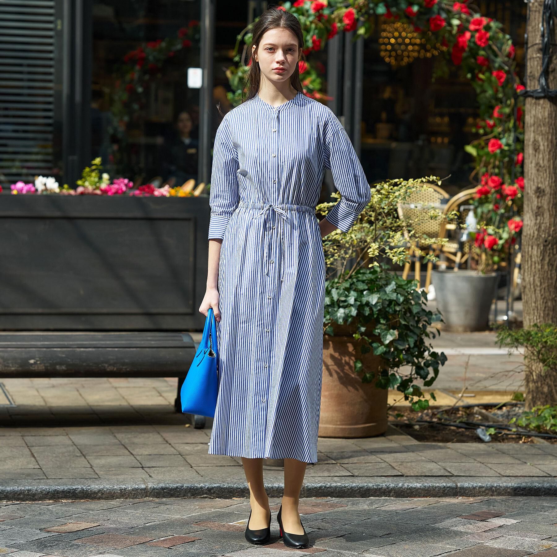 DRESSTERIOR「【ウォッシャブル】ロンスト シャツワンピース」|ワンピース|