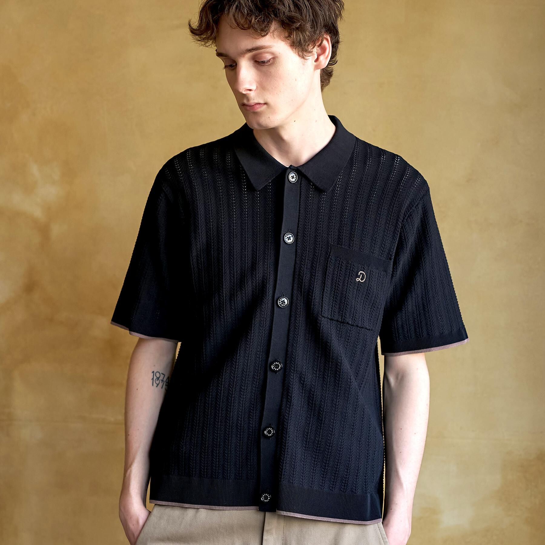 DRESSTERIOR「【Safari5月号掲載】ウォッシャブル キューバニットシャツ」|ニット・セーター|