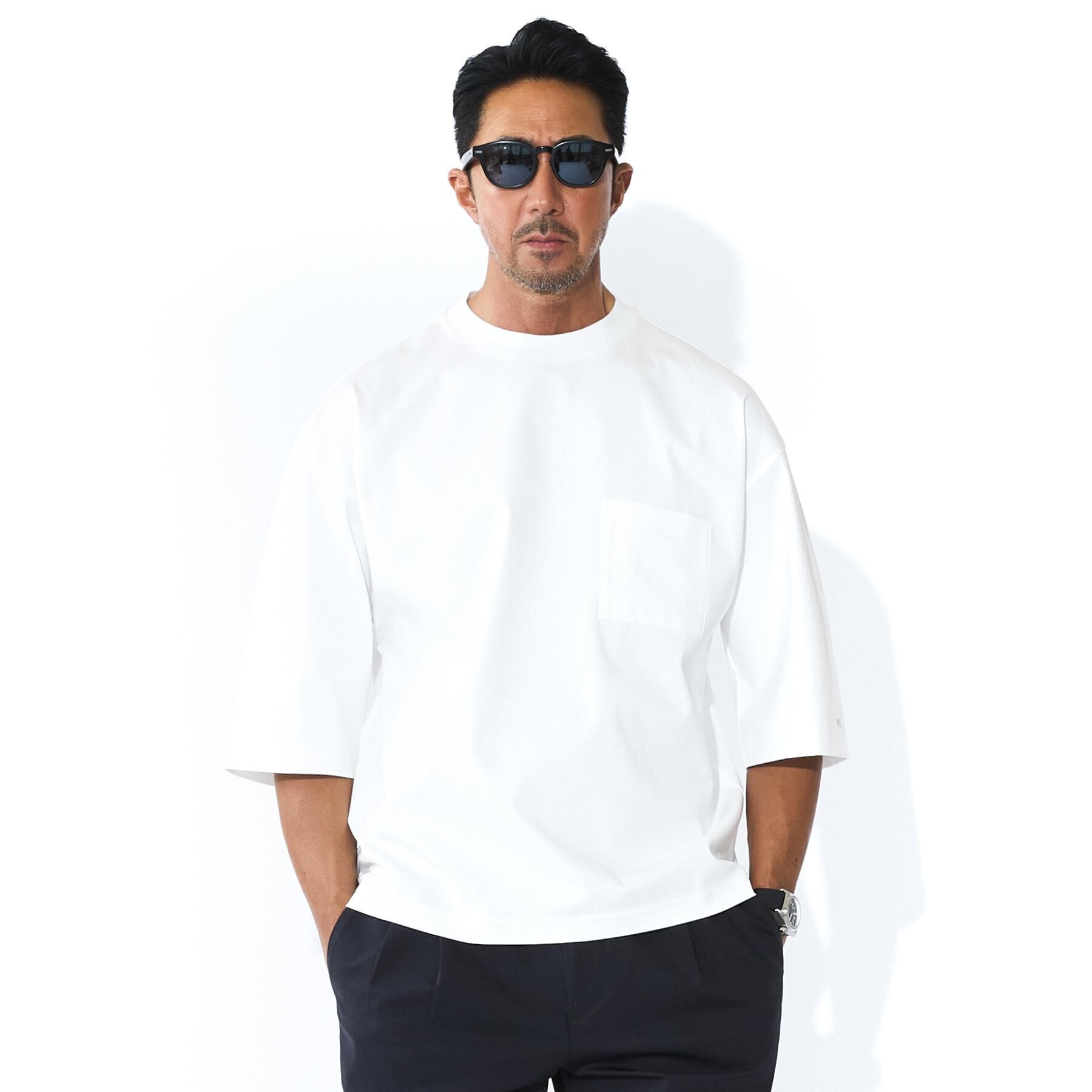 DRESSTERIOR「【干場義雅&times;DRESSTERIOR】ICE CLEAR COTTON Tシャツ」|Tシャツ・カットソー|ホワイト(001)